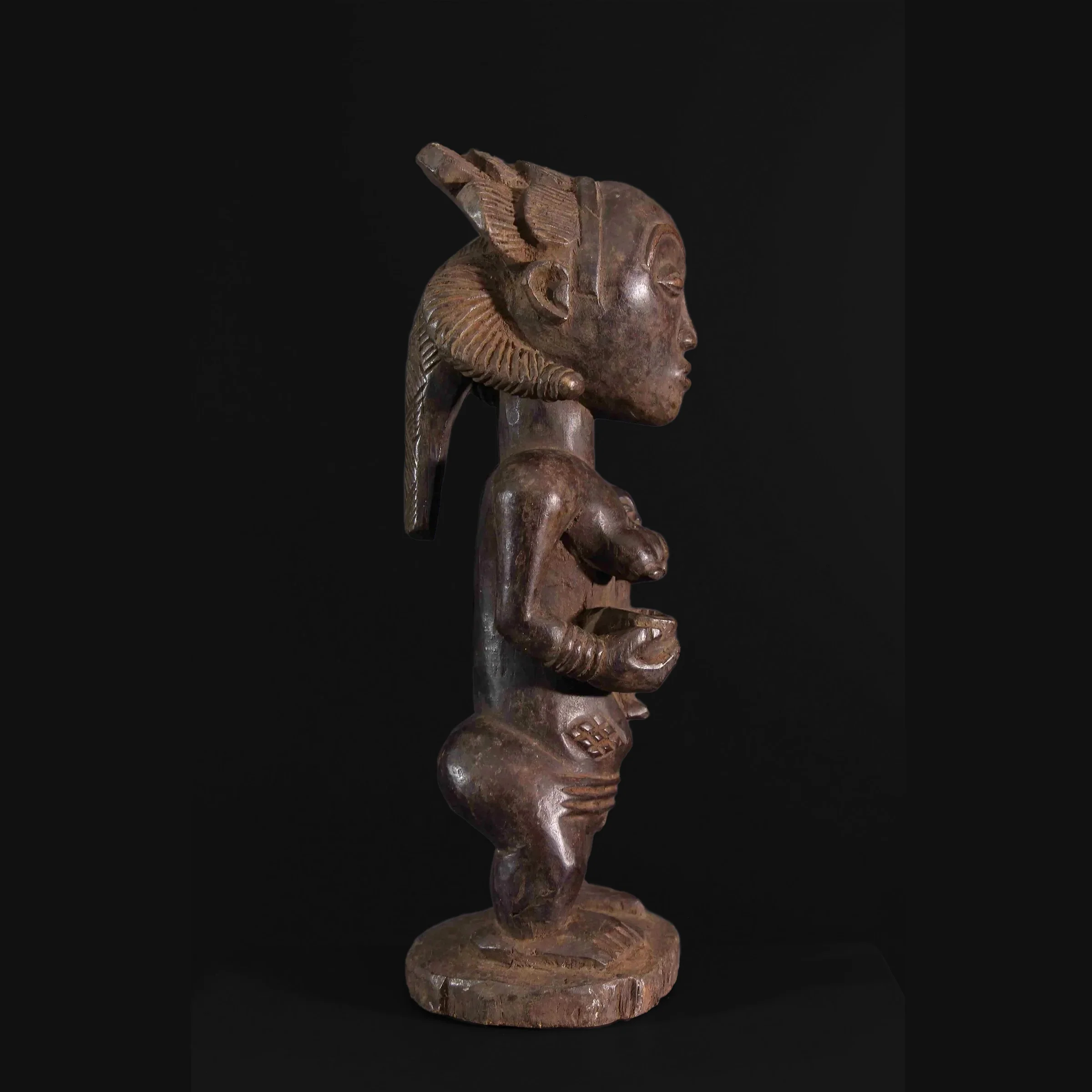 Luba/ Zela Female Maternity Figure, Democratic Republic of Congo  #19 - Image 6