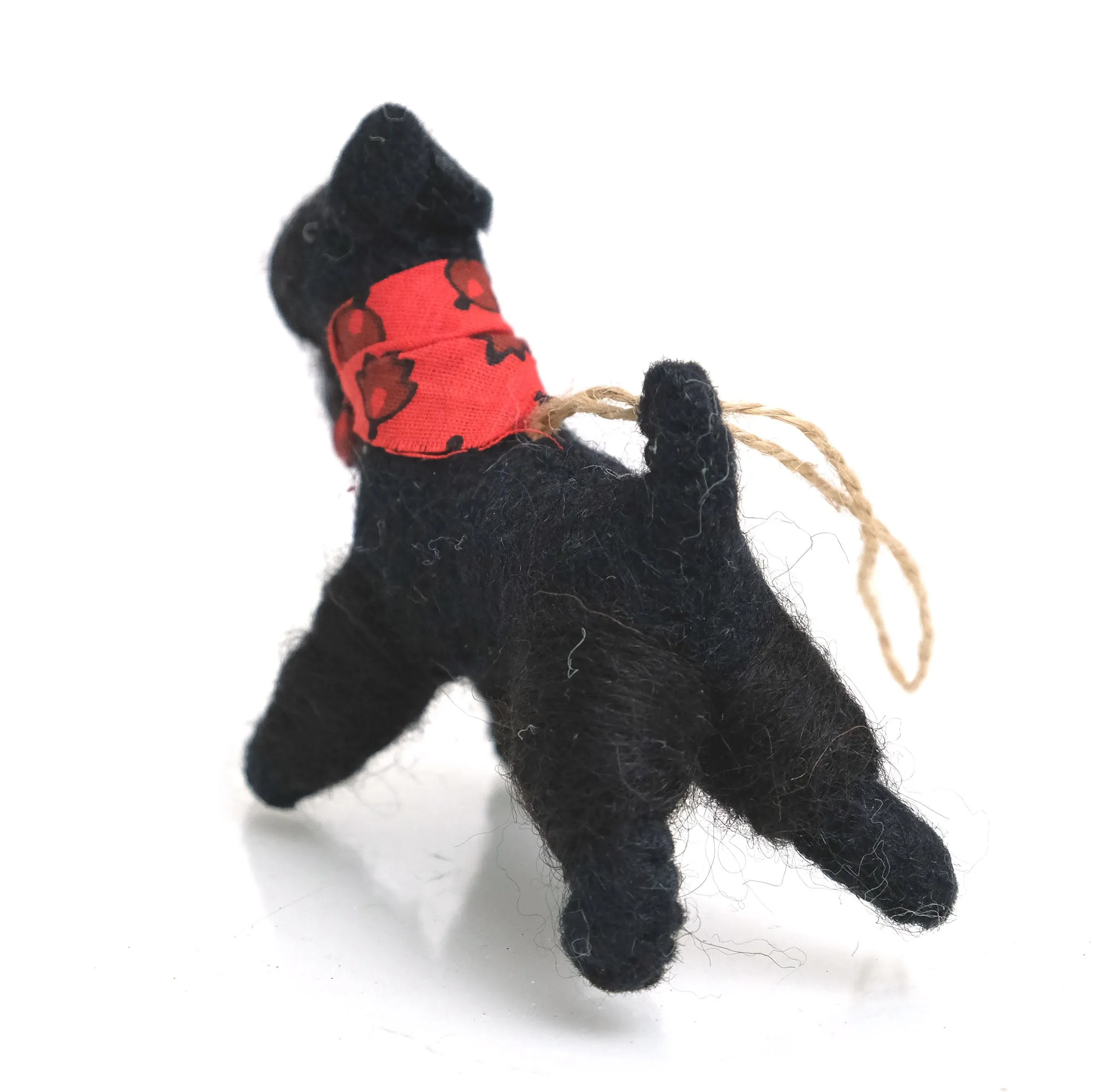 Festive Felted Dog Ornament 2 - Image 3