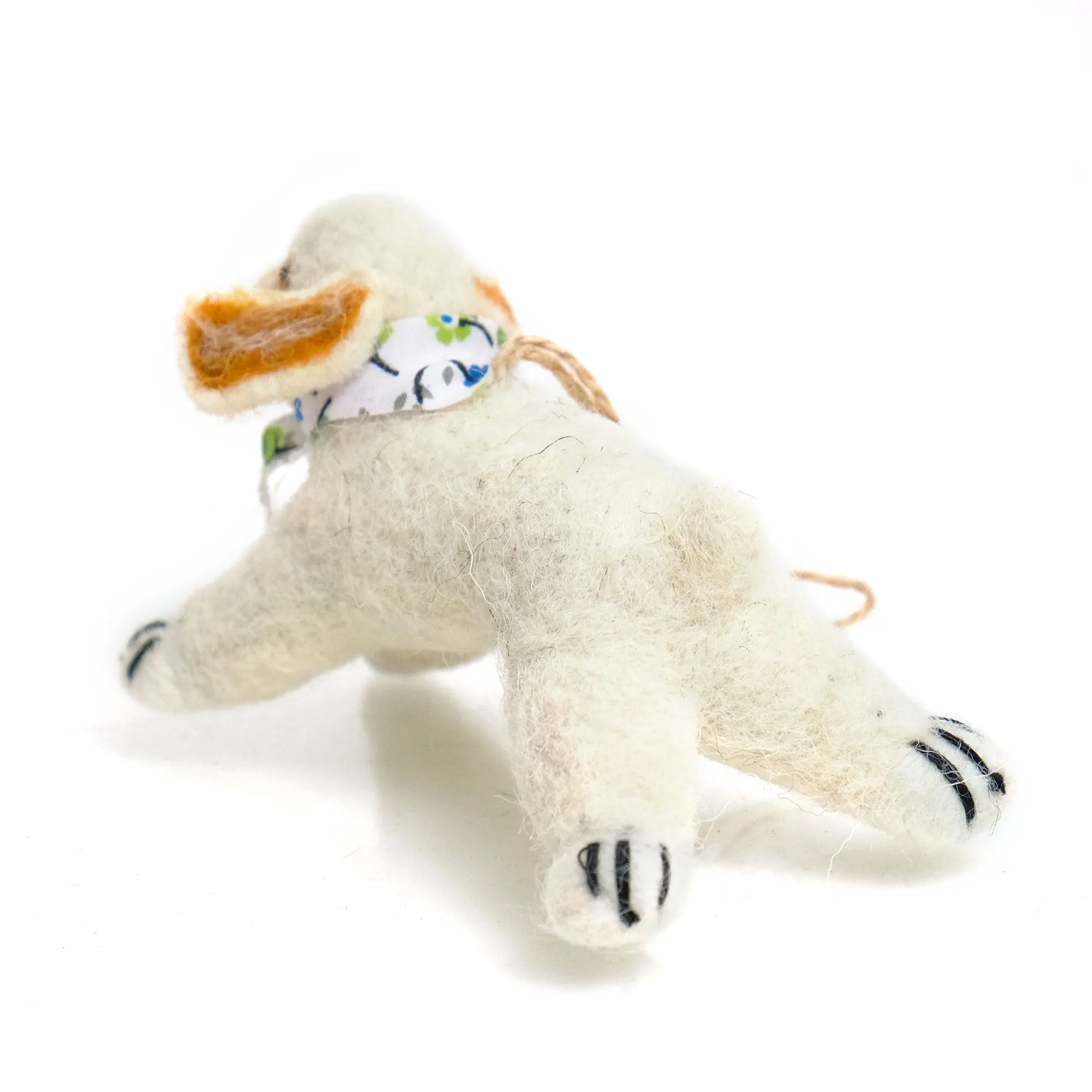 Festive Felted Dog Ornament 3 - Image 3