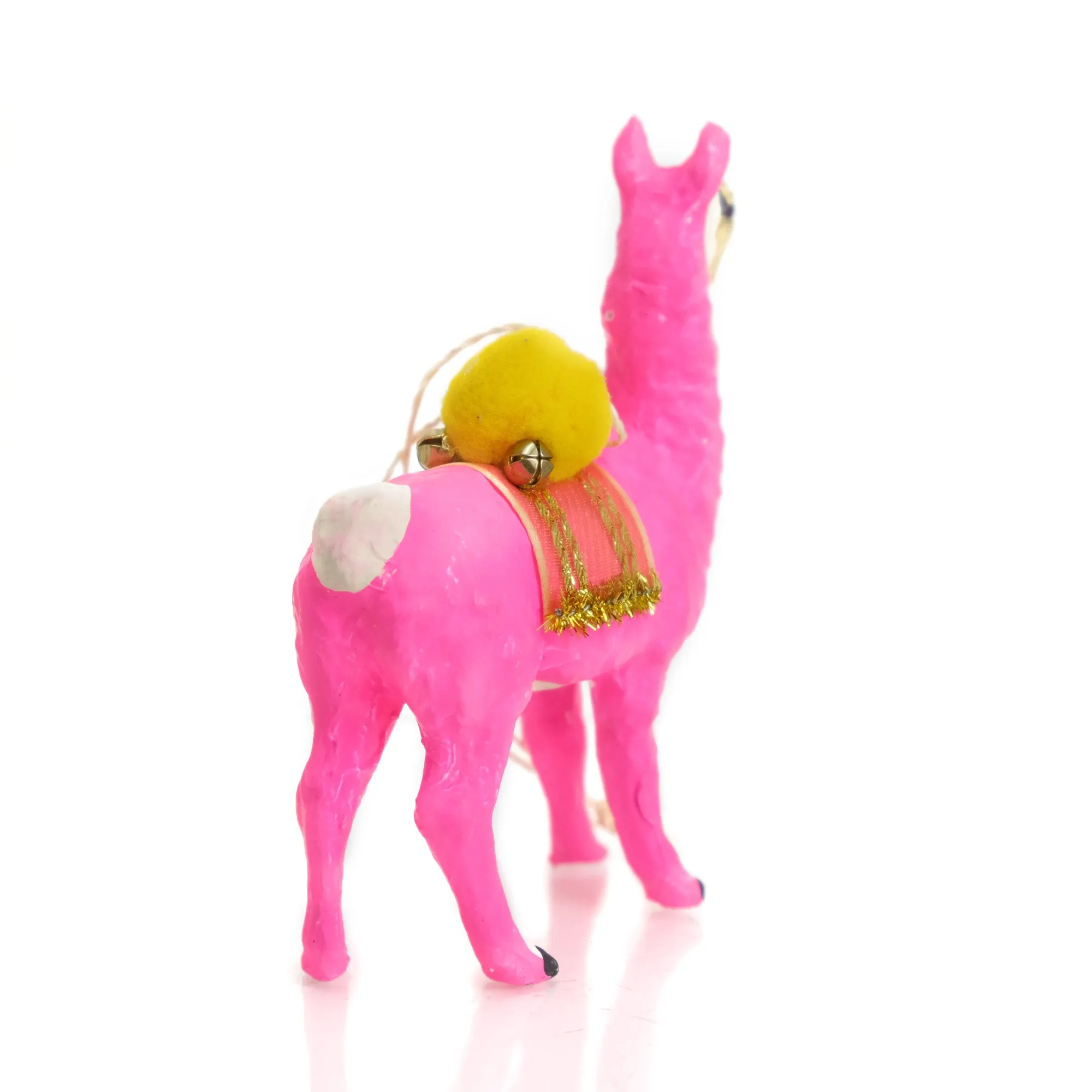 Festive Hot Pink Llama Ornament - Image 2