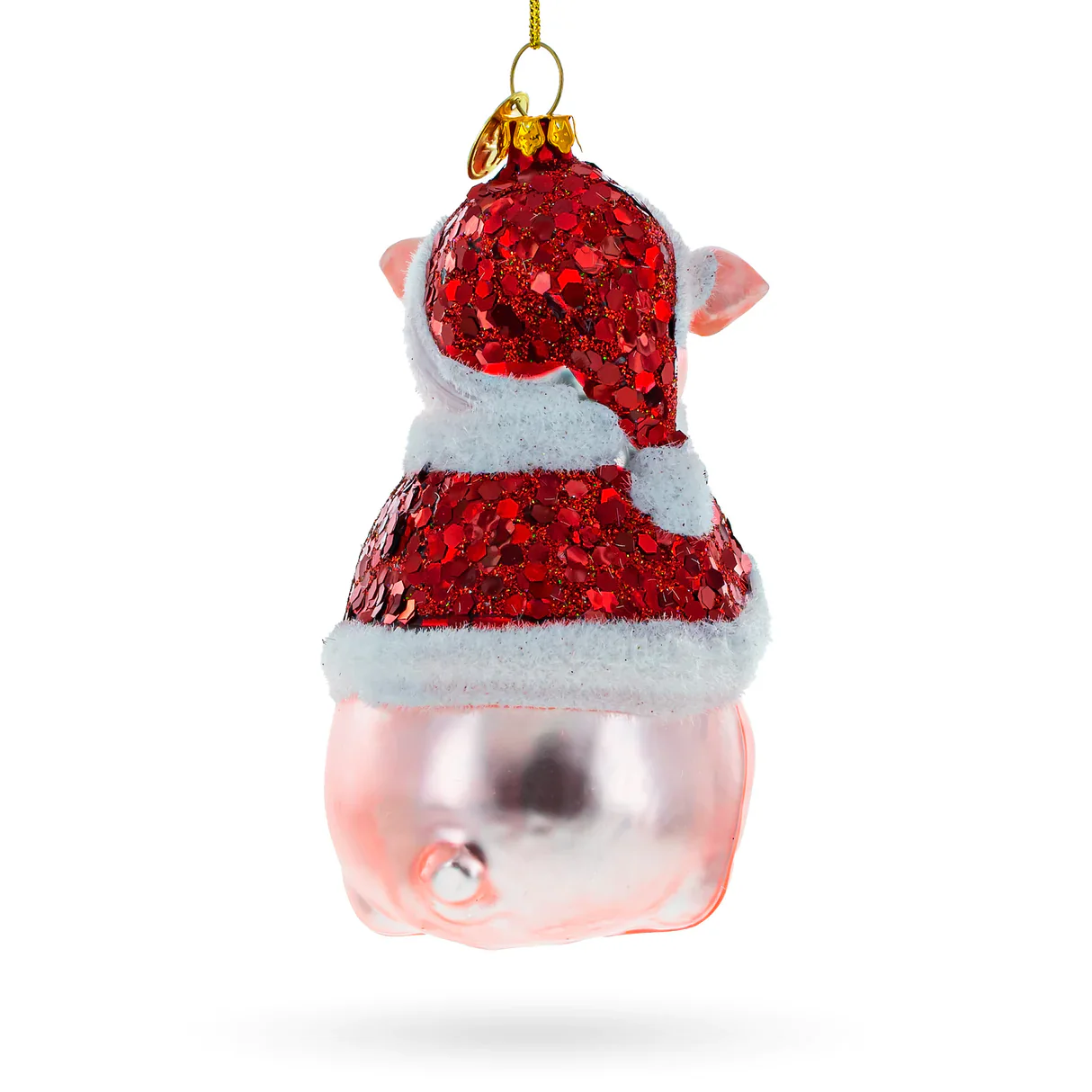 Holiday Pig Santa Hat Ornament PS - Image 3