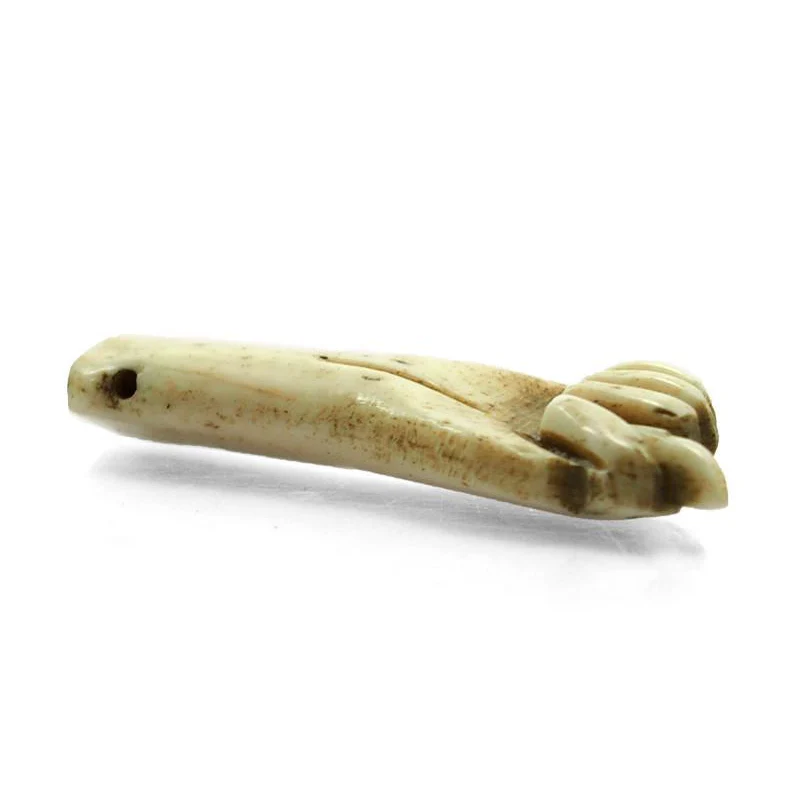 Figa Protective Symbol Carved Cow Bone Pendant - Image 2
