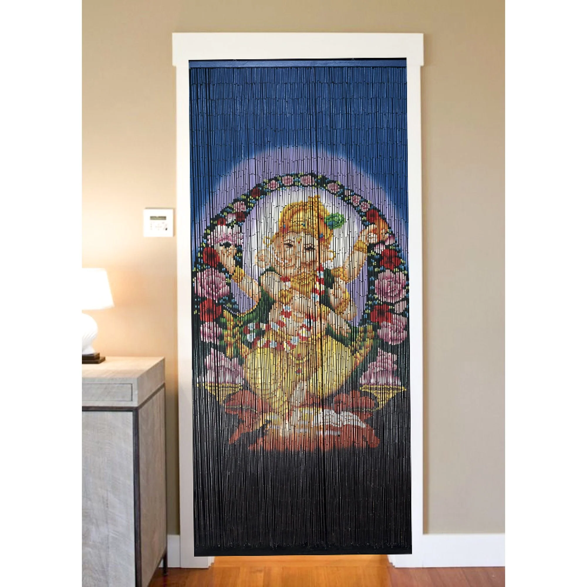 FINAL SALE Factory Second Bamboo Beaded Curtain - Dancing Ganesha - Image 2