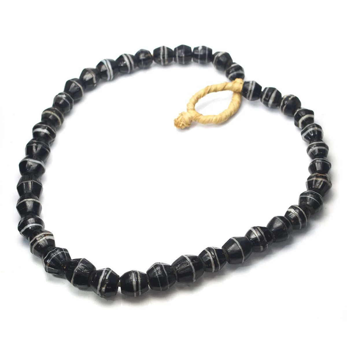 Fine Hand Wound and Feathered Recycled Glass Beads / Necklace - Image 4