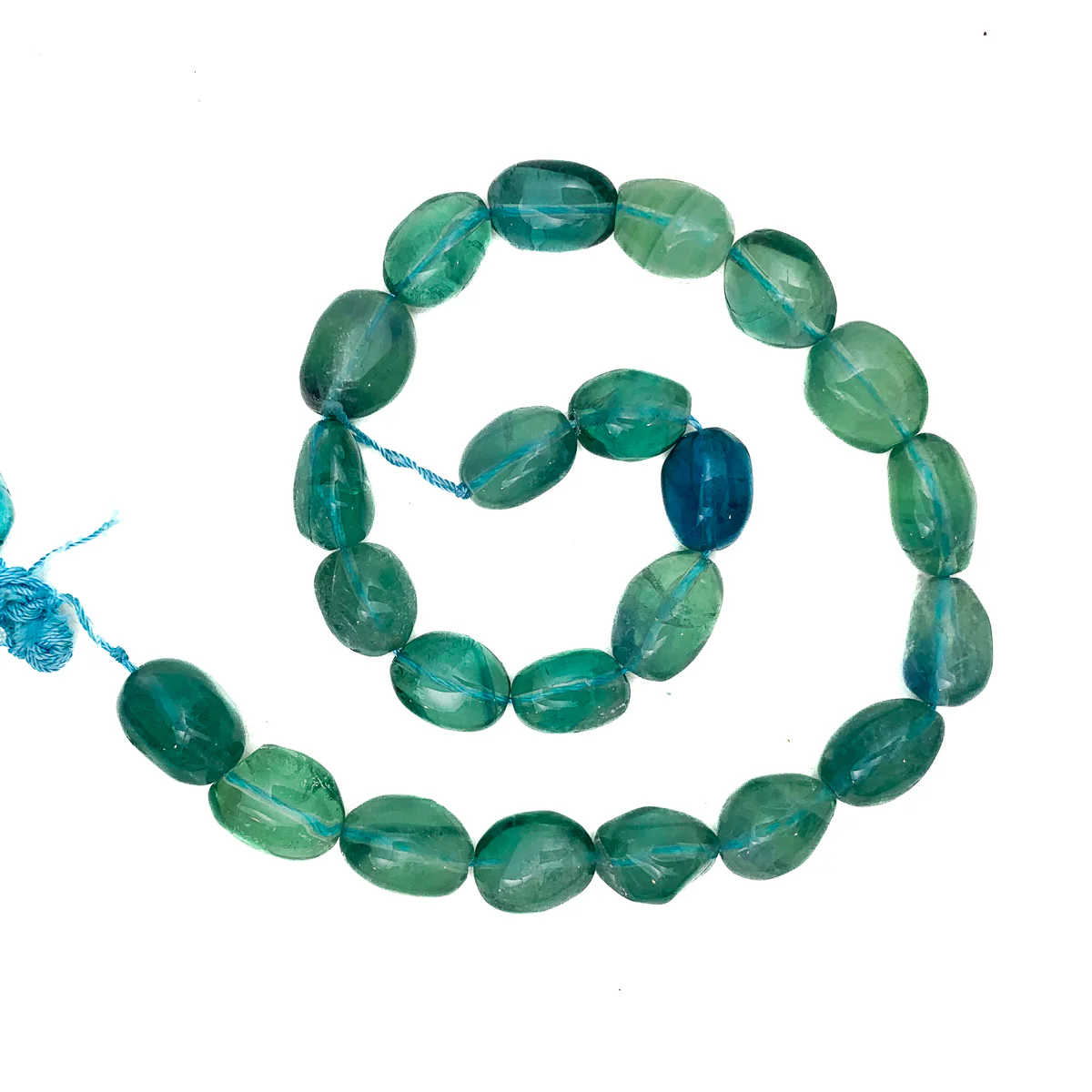 Fluorite Tumbled Nugget Bead Strand - Image 2