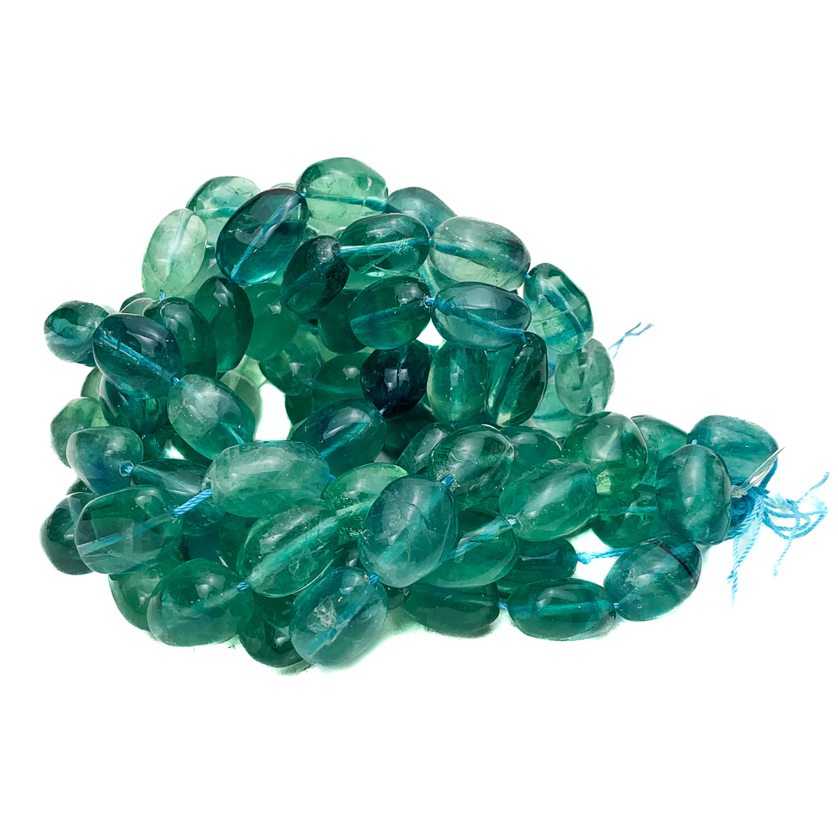 Fluorite Tumbled Nugget Bead Strand - Image 3