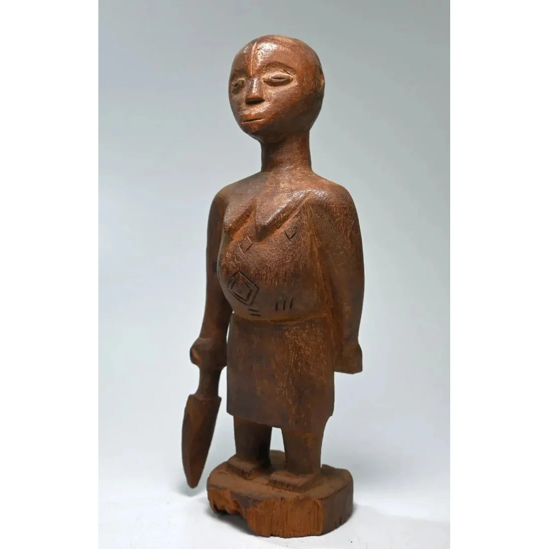 Fon Female Sculpture with Dagger, Togo / Dahomey #871 - Image 2