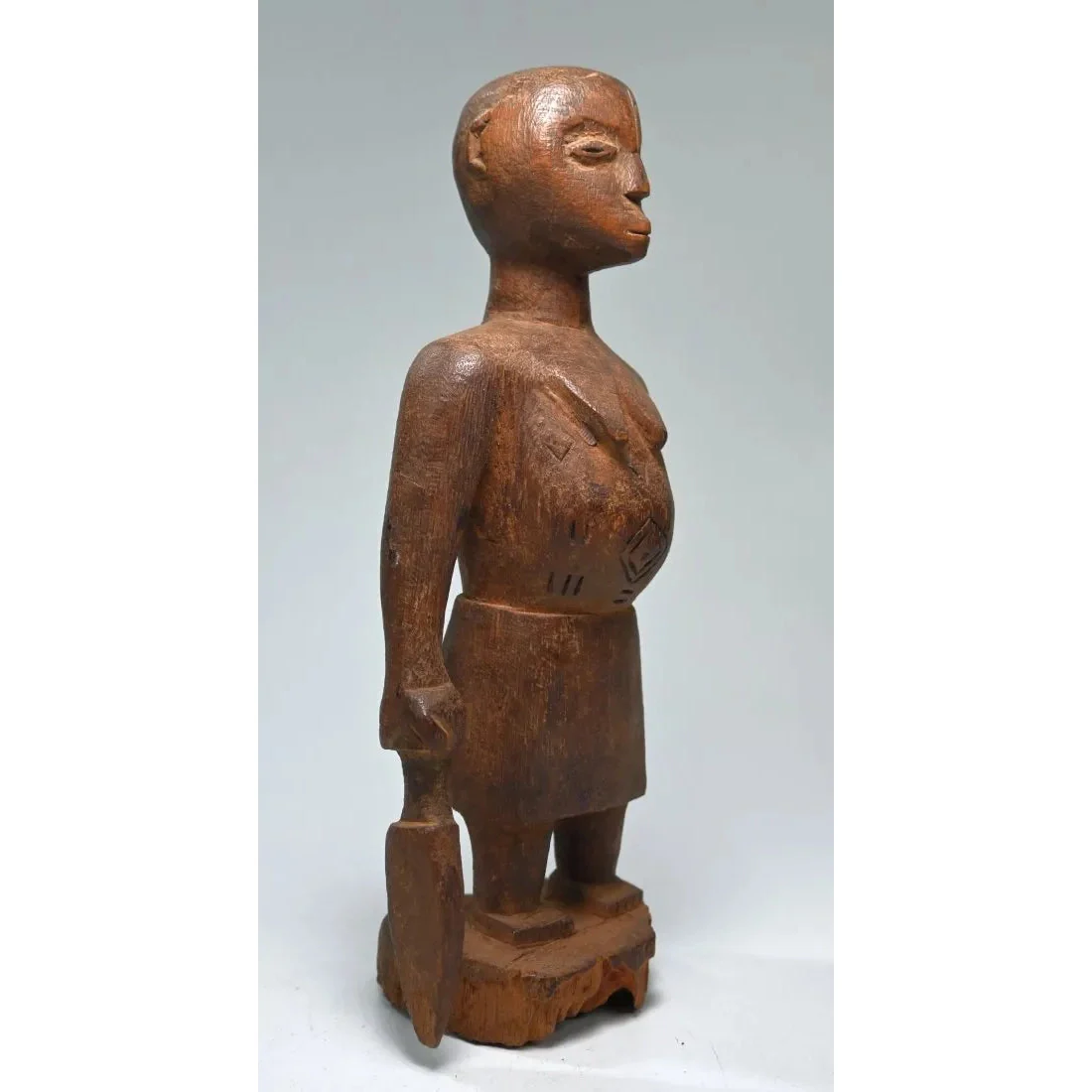 Fon Female Sculpture with Dagger, Togo / Dahomey #871 - Image 3