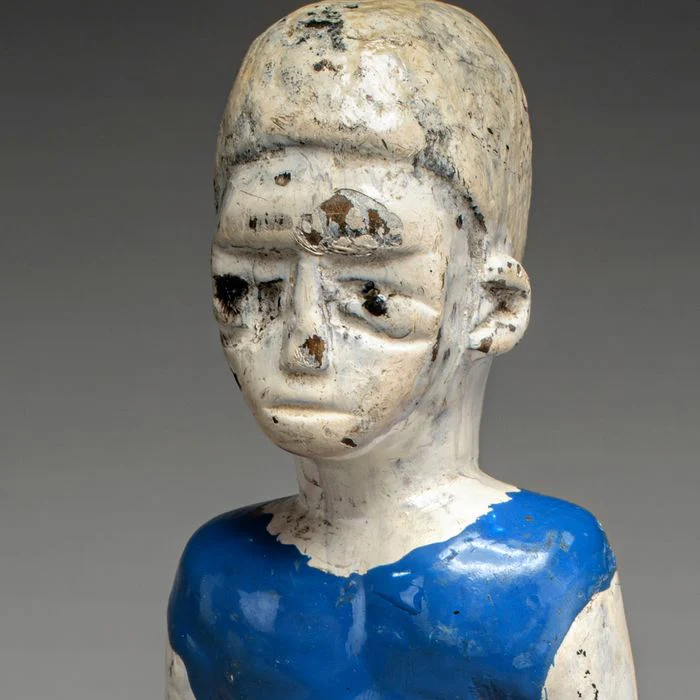 Fon Hohovi "Twin" Memorial Figure by The "Master of the Blue Shorts Carver", Benin / Togo #598 - Image 7