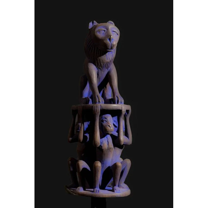 Fon Lion Power Sceptre, Benin #820 - Image 8