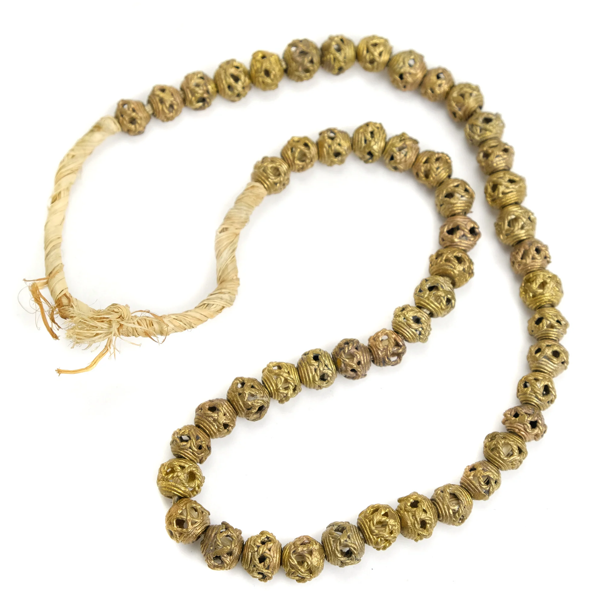 Fra Fra Lost Wax Cast Brass Bead Strand / Necklace - Image 2