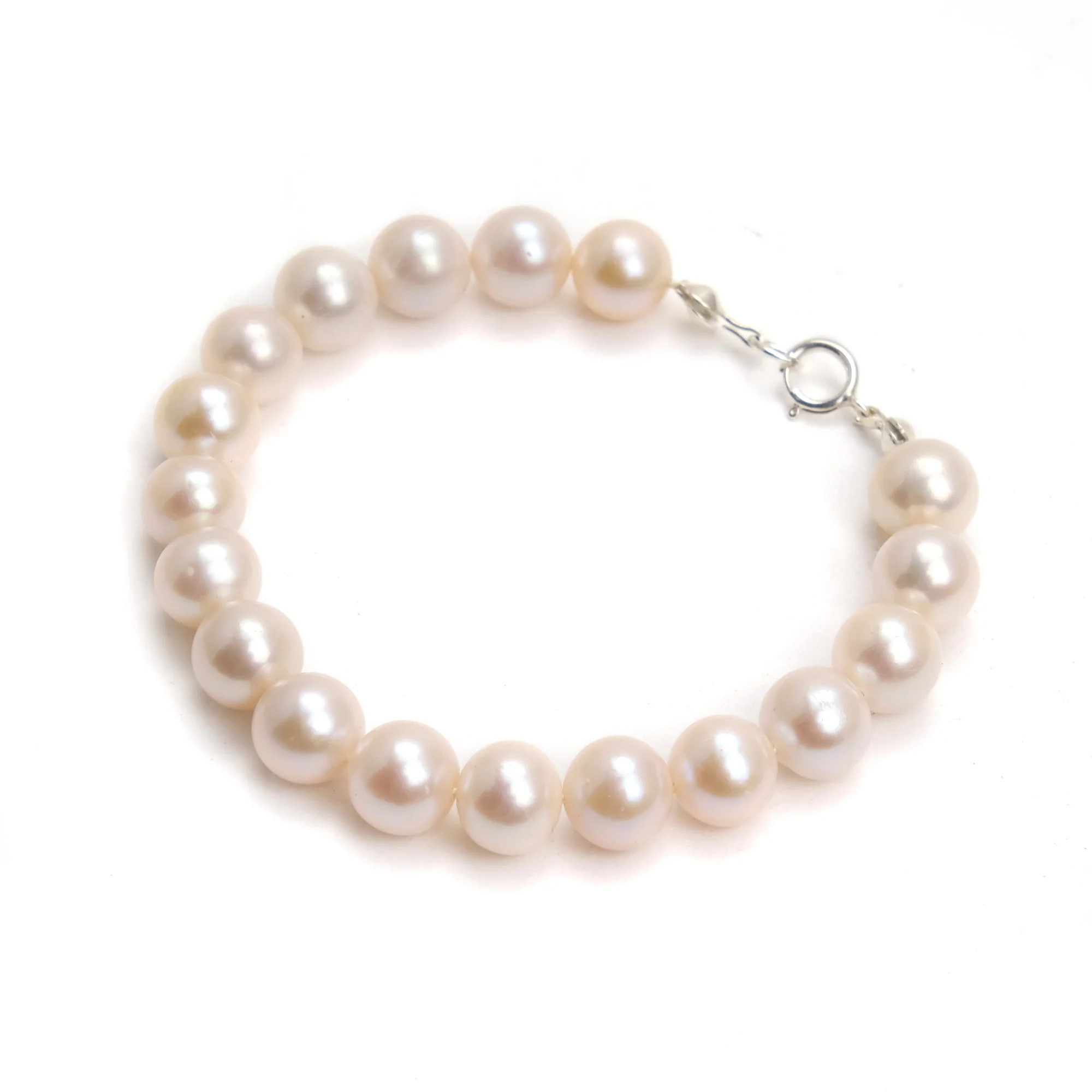 Fresh Water Pearl Bracelet With Sterling Silver Spring Clasp - Image 2