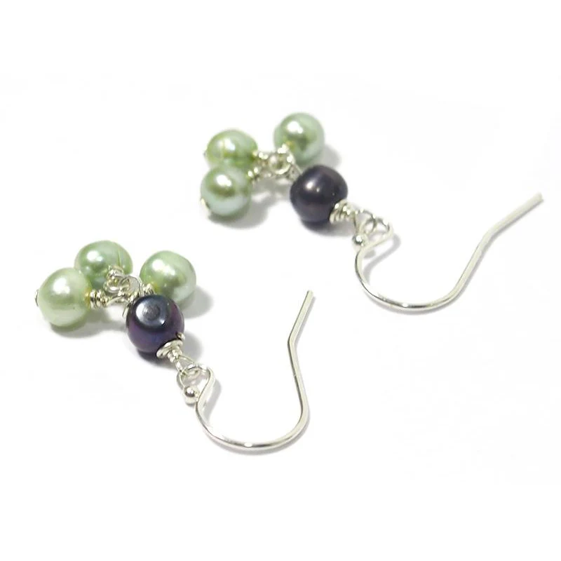 Fresh Water Pearl Earrings With Sterling Silver French Ear Wire - Image 2