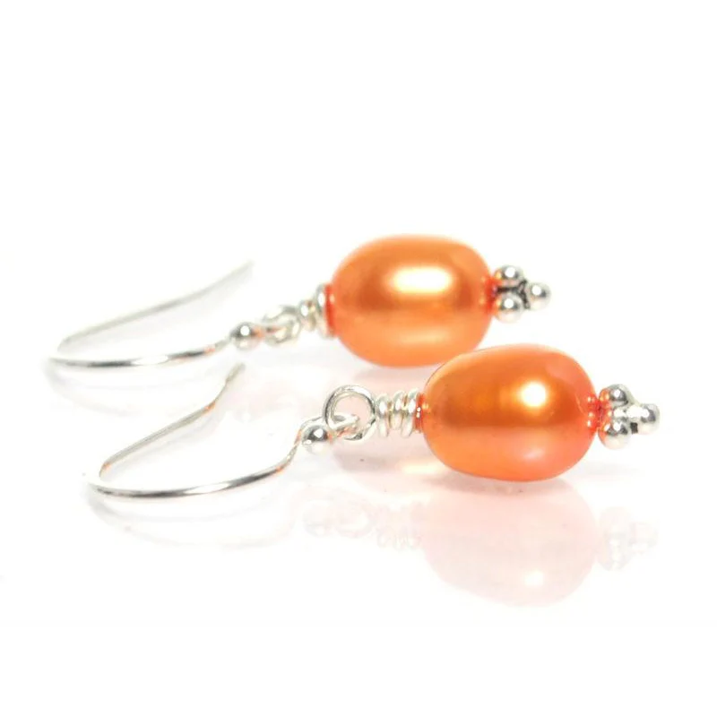 Fresh Water Pearl Earrings With Sterling Silver Ear Wire - Image 2