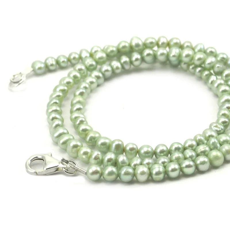 Fresh Water Pearl Necklace With Sterling Silver Trigger Clasp - Image 2