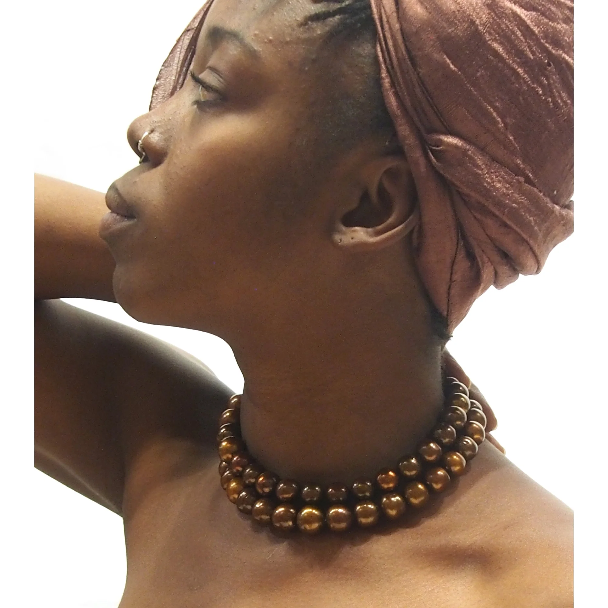 Fresh Water Bronze Pearl Smooth Round Strand - Image 2