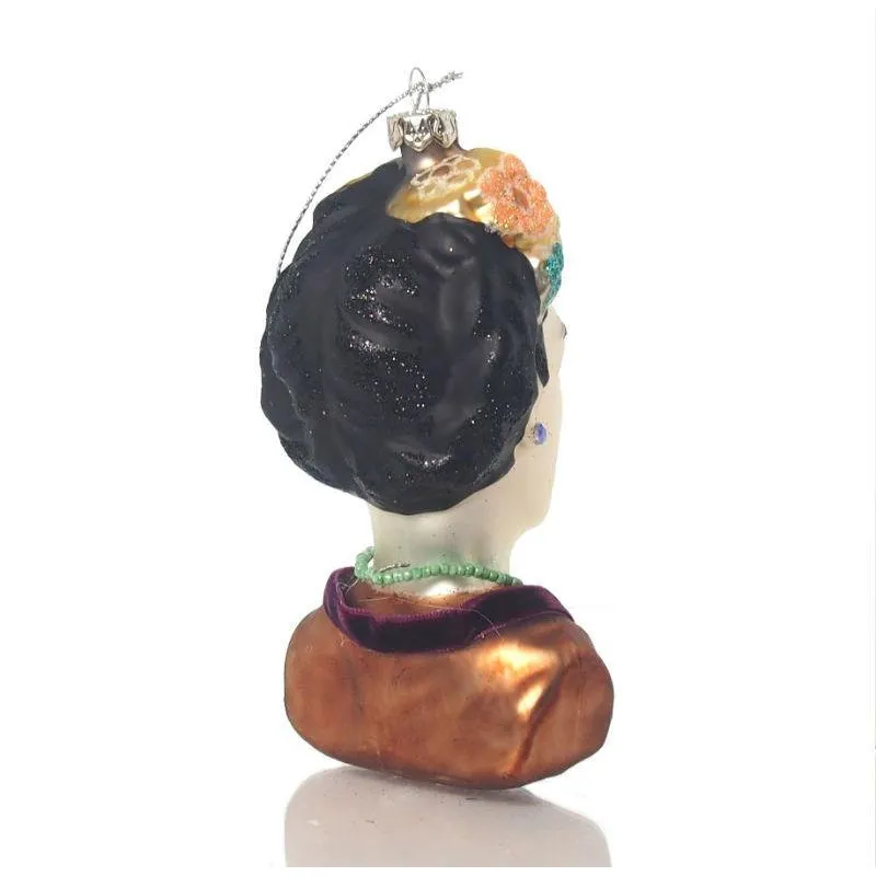 Frida Bust Glass Ornament, Large - Image 3