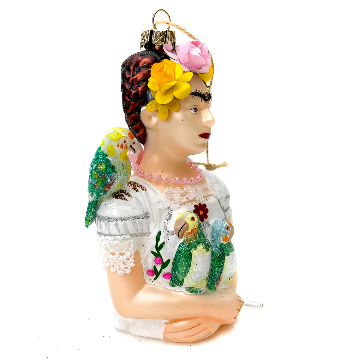 Frida Kahlo with Parrots Ornament - Image 3