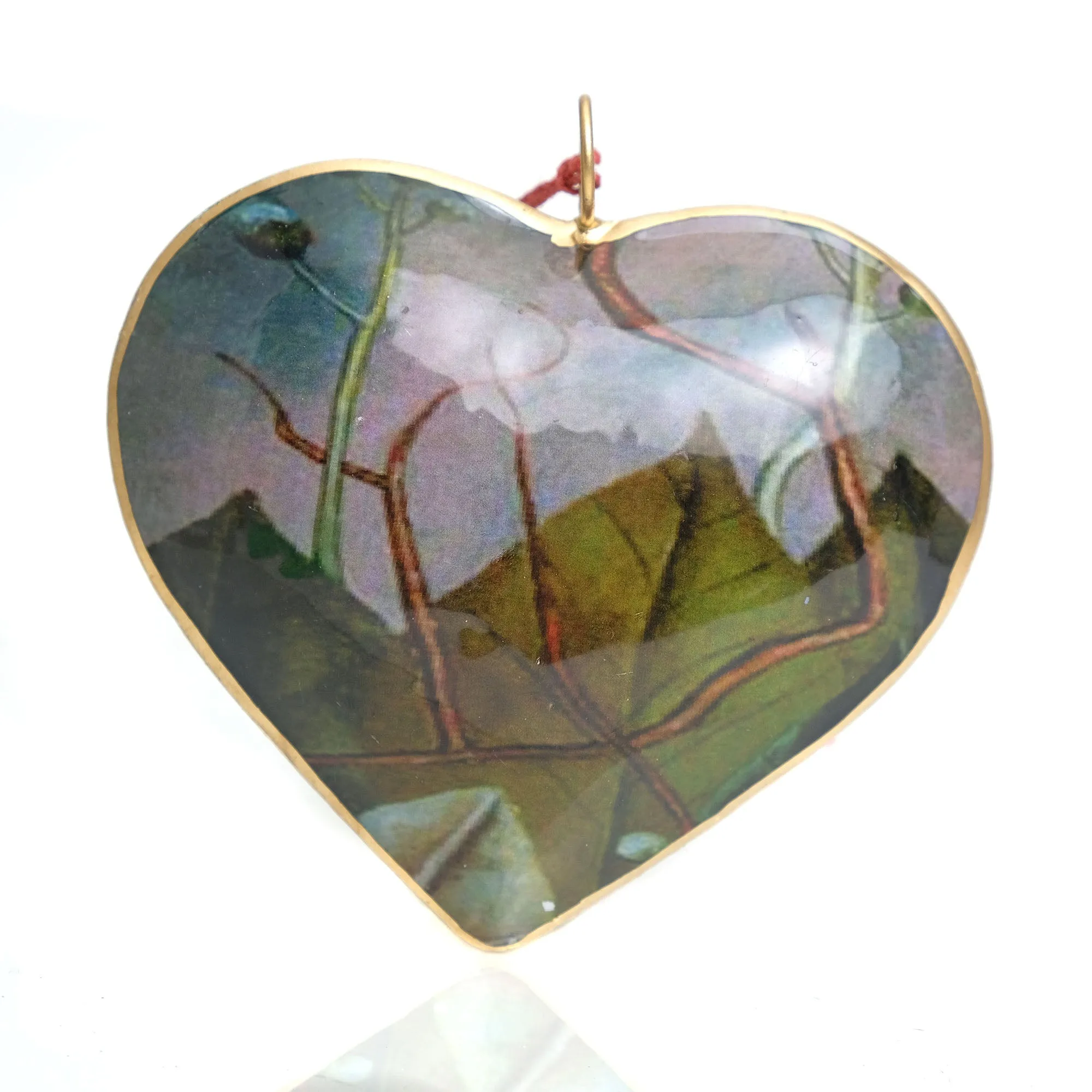 Frida with Flowers Heart Ornament - Image 2