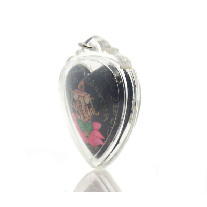 Ganesha "Phra Pi Khanet" Lotus Heart Thai Amulet Pendant - 25 - Image 2