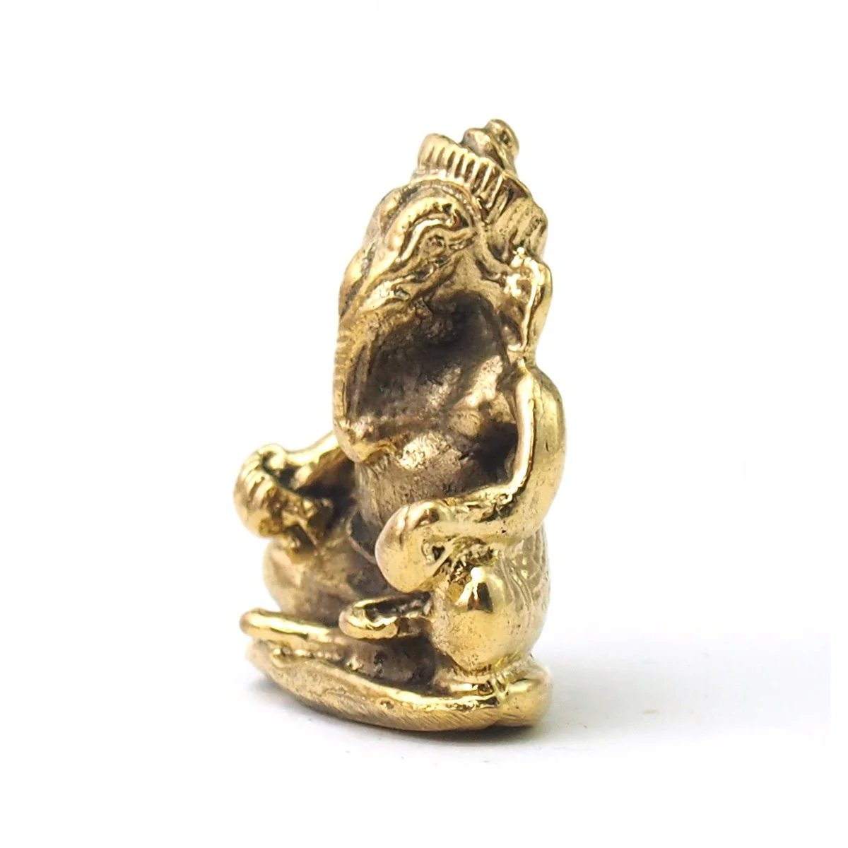 Ganesha Seated Brass Statue - Image 2