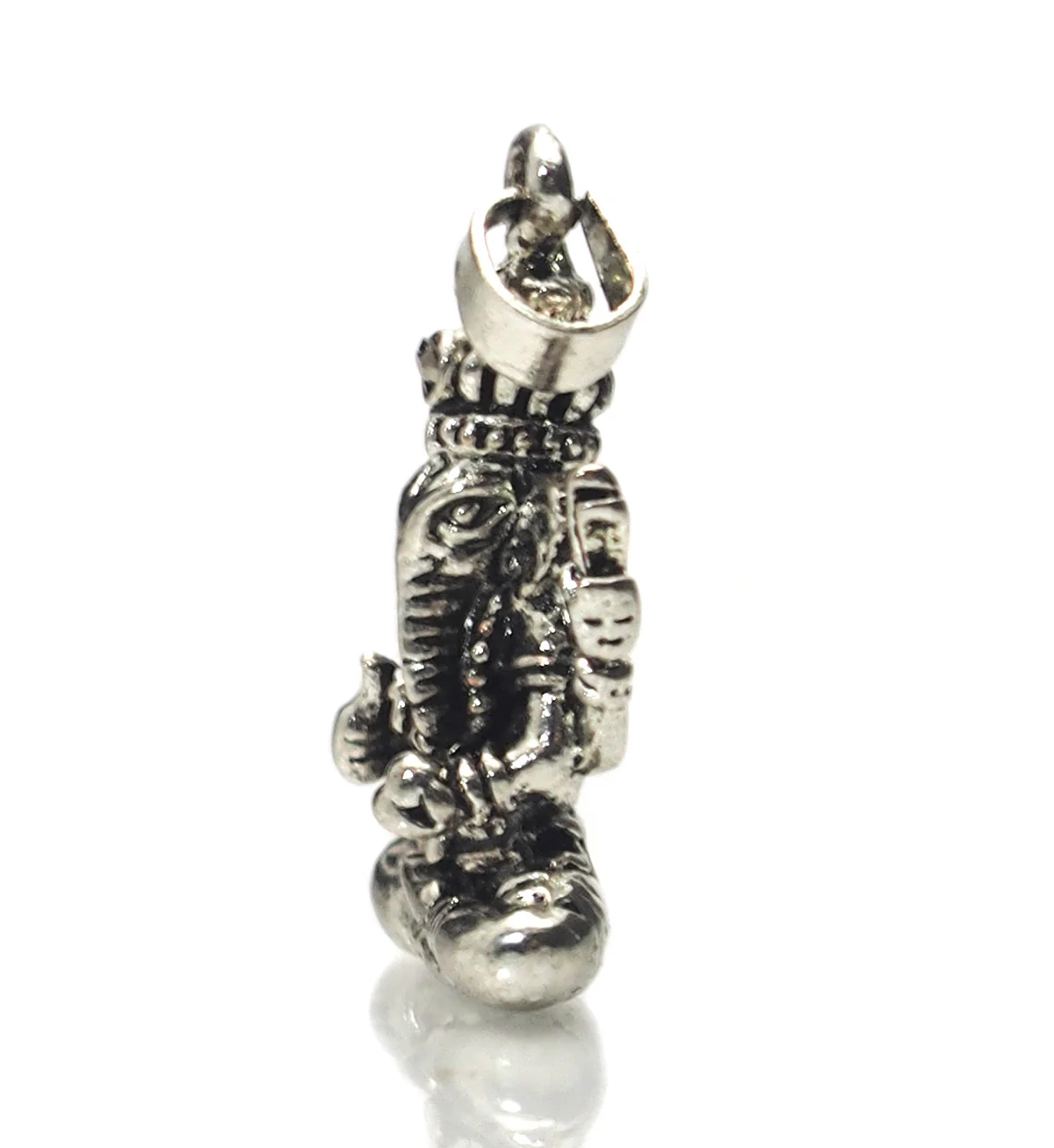 Ganesha White Brass Pendant - Image 2