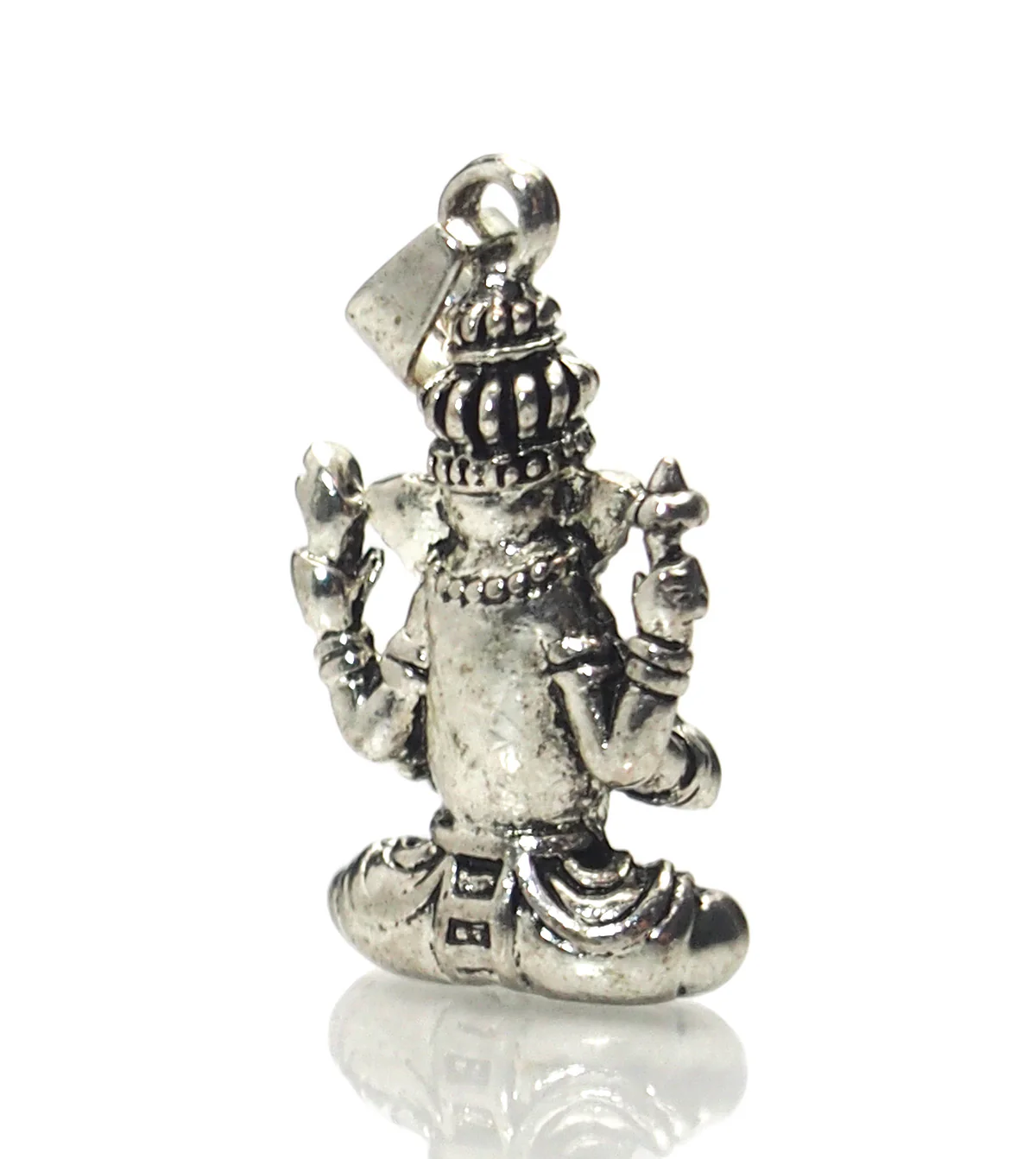 Ganesha White Brass Pendant - Image 3