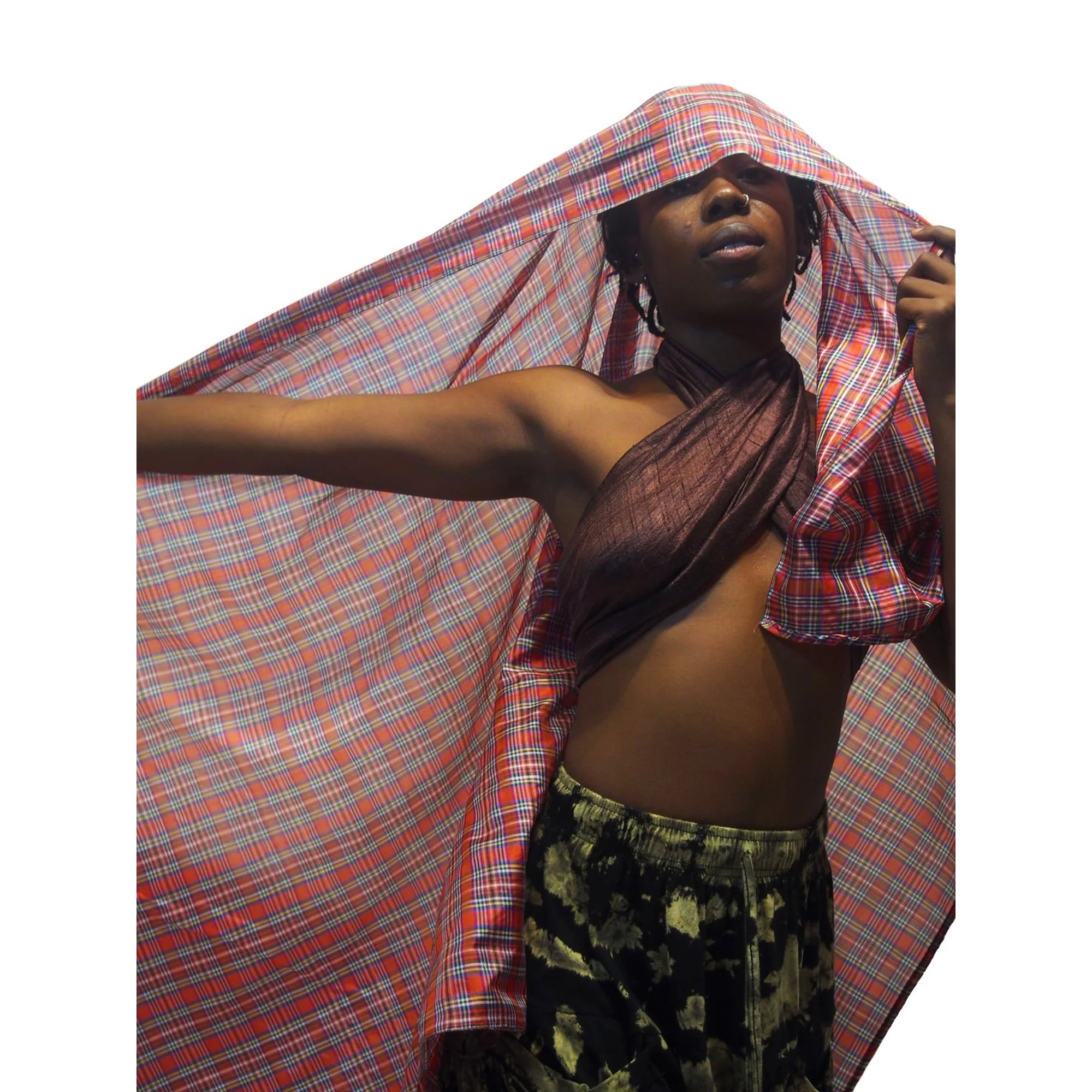 Rajasthan 100% Silk Wrap with Thai Tie Dye Harem Pants Black 1 EACH PIECE SOLD SEPARATELY - Image 4