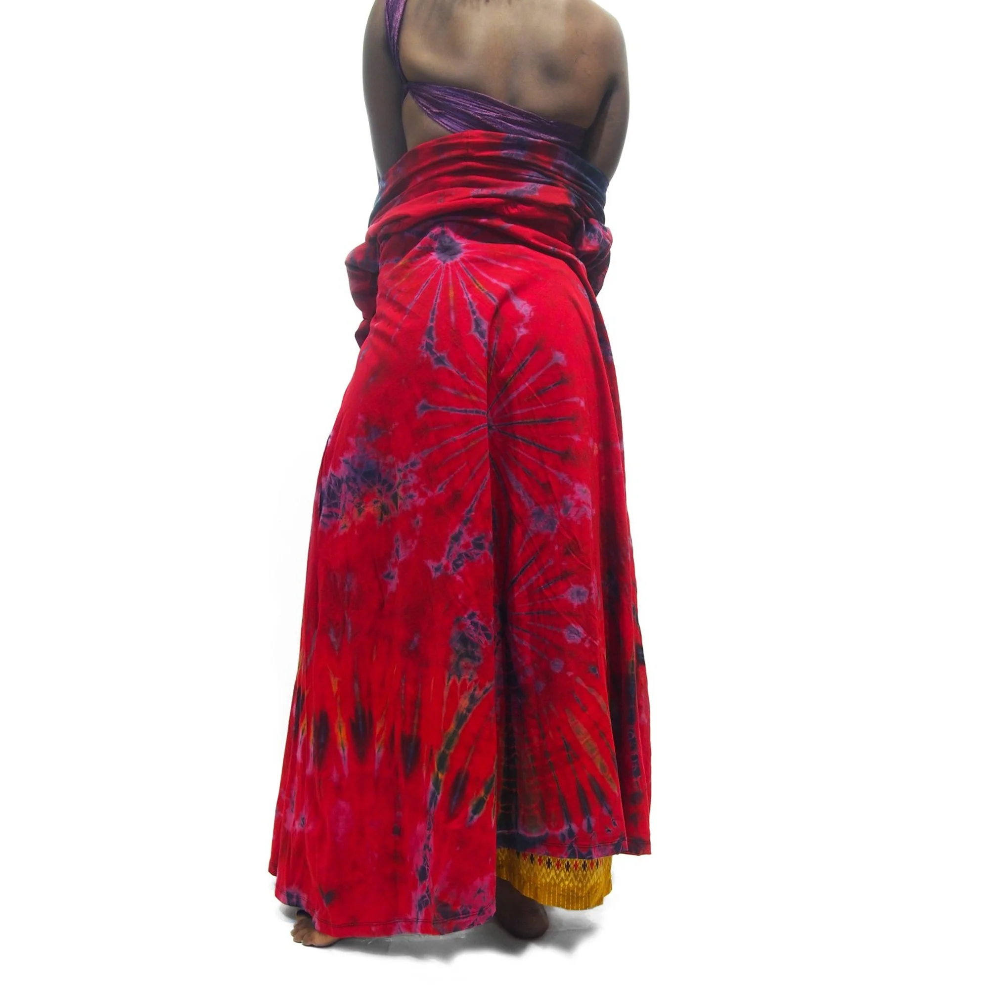 Tie Dye Kimono-Style Long Jacket Red With Thai Printed Fisherman Pant 5 EACH PIECE SOLD SEPARATELY - Image 6