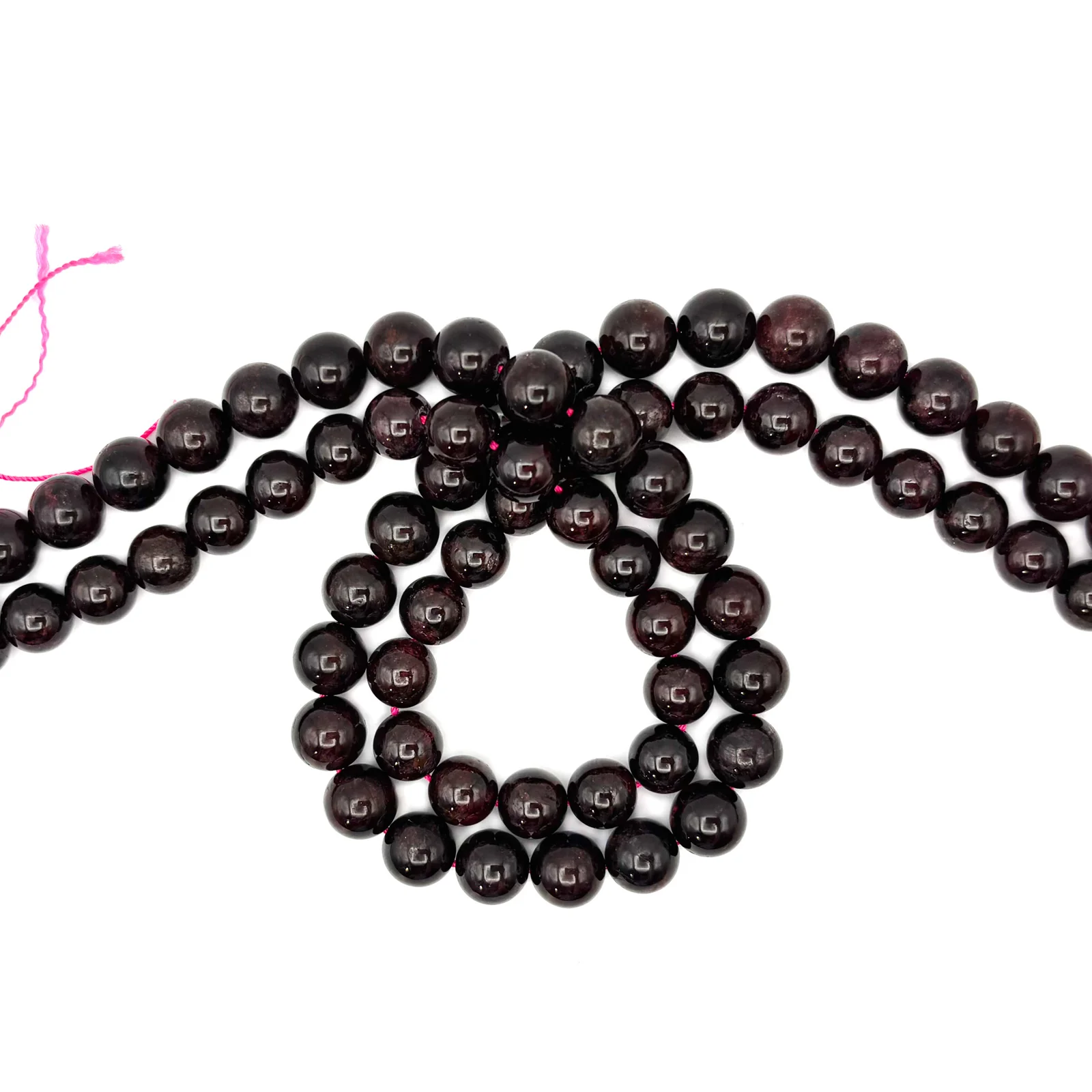 Garnet 10mm Smooth Rounds Bead Strand - Image 4