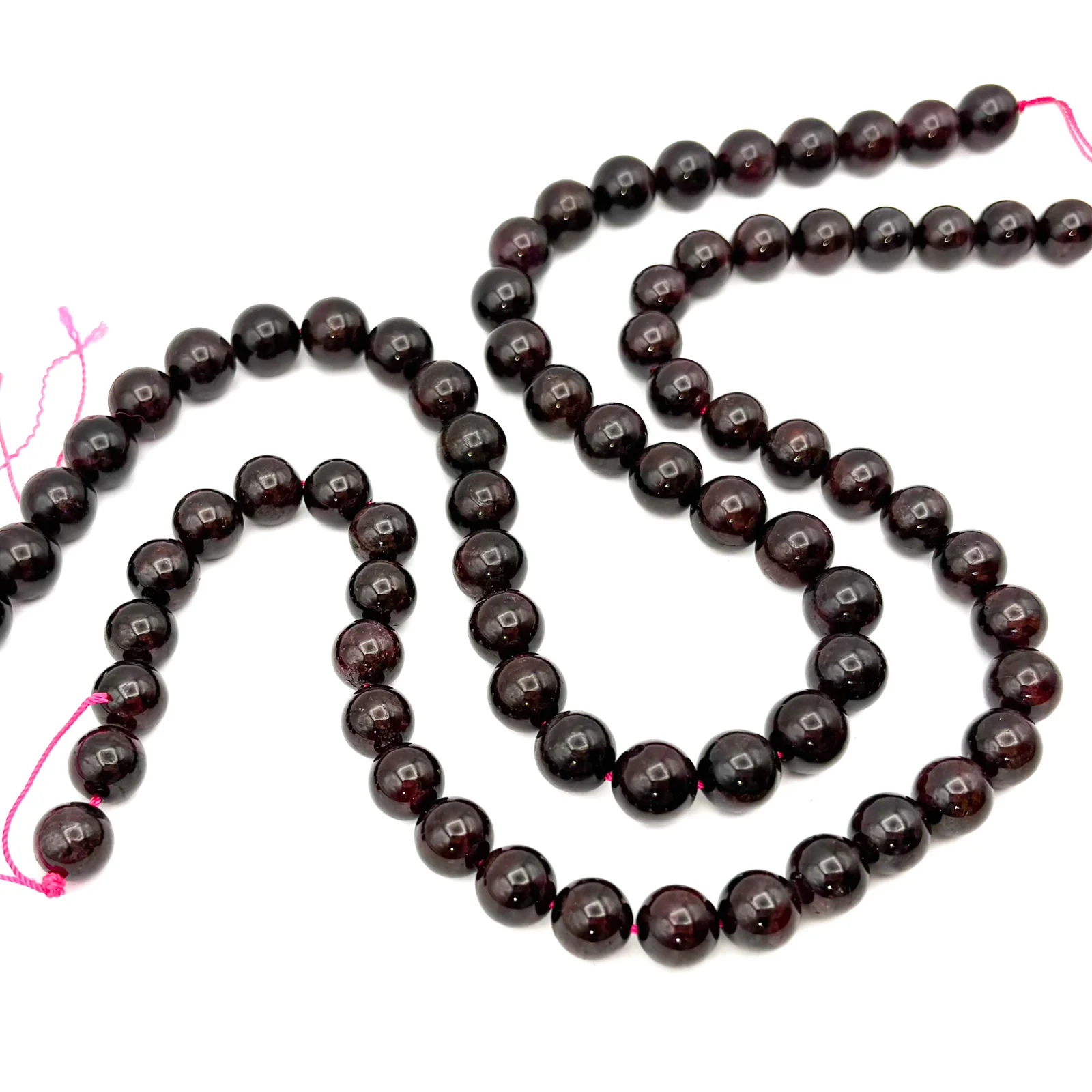 Garnet 10mm Smooth Rounds Bead Strand - Image 6