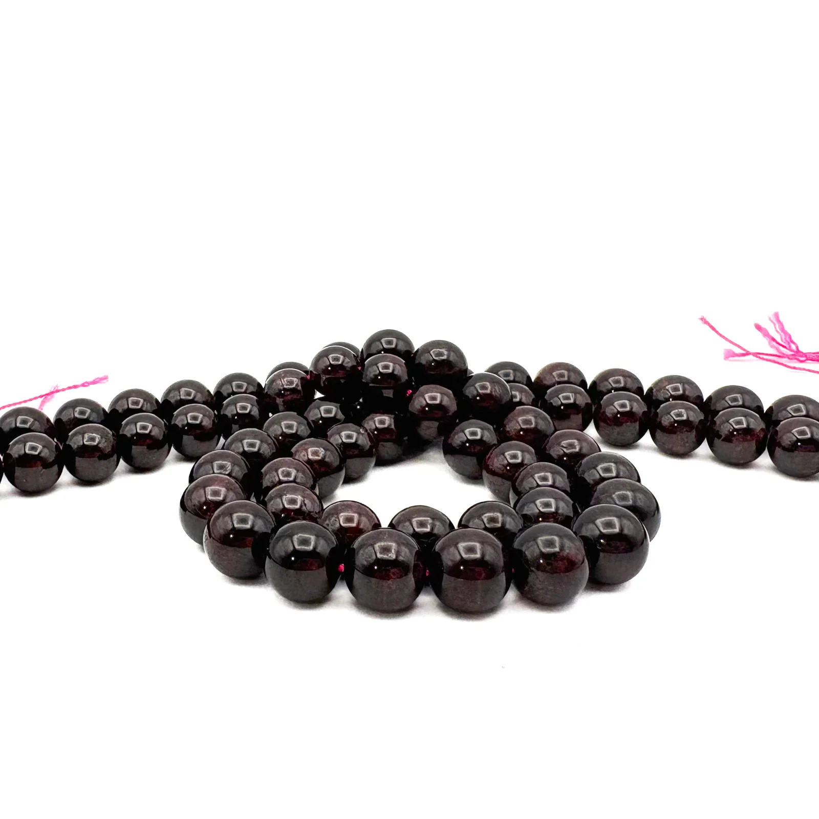 Garnet 10mm Smooth Rounds Bead Strand - Image 8