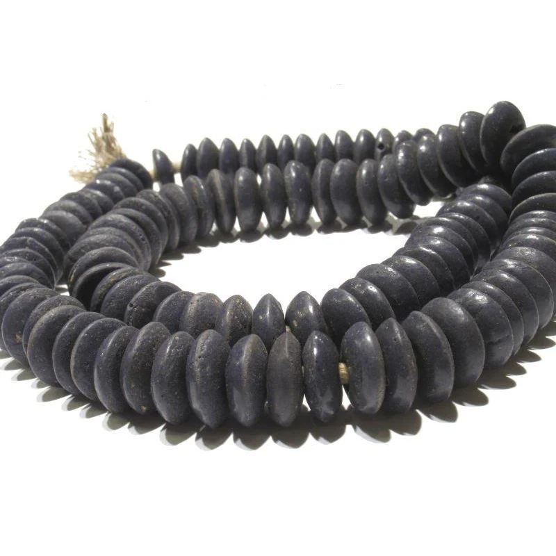 Ghana Powder Glass Disc Beads / Necklace - Image 2