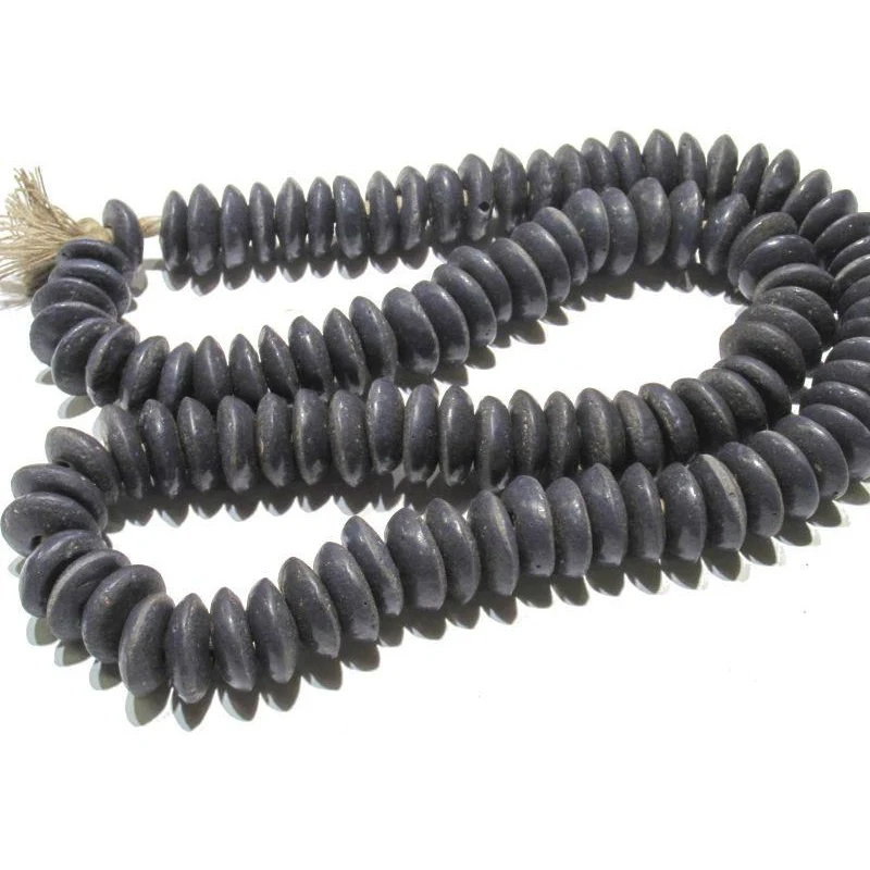 Ghana Powder Glass Disc Beads / Necklace - Image 3