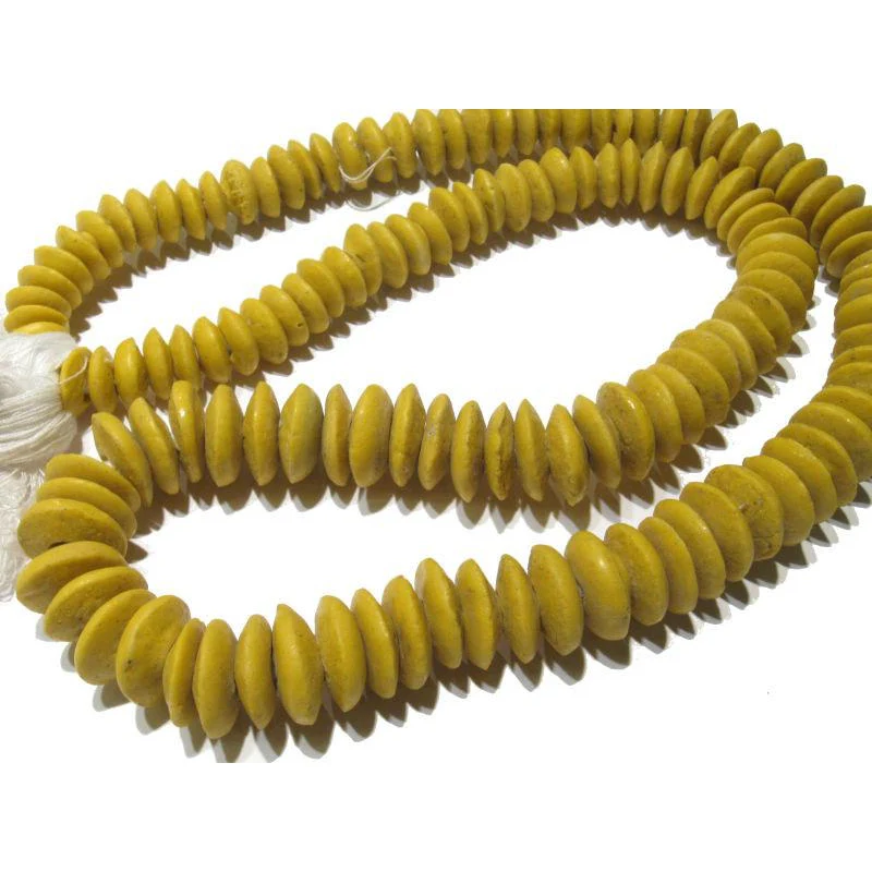 Ghana Powder Glass XL Disc Beads / Necklace - Image 3