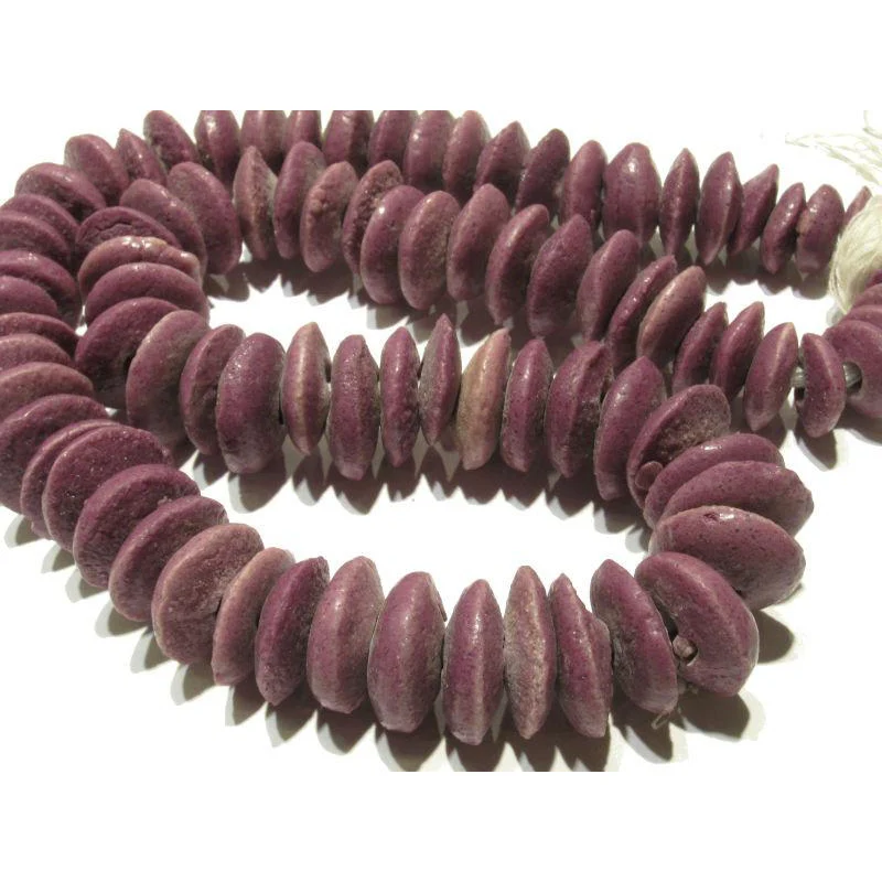 Ghana Powder Glass XL Disc Beads / Necklace - Image 5