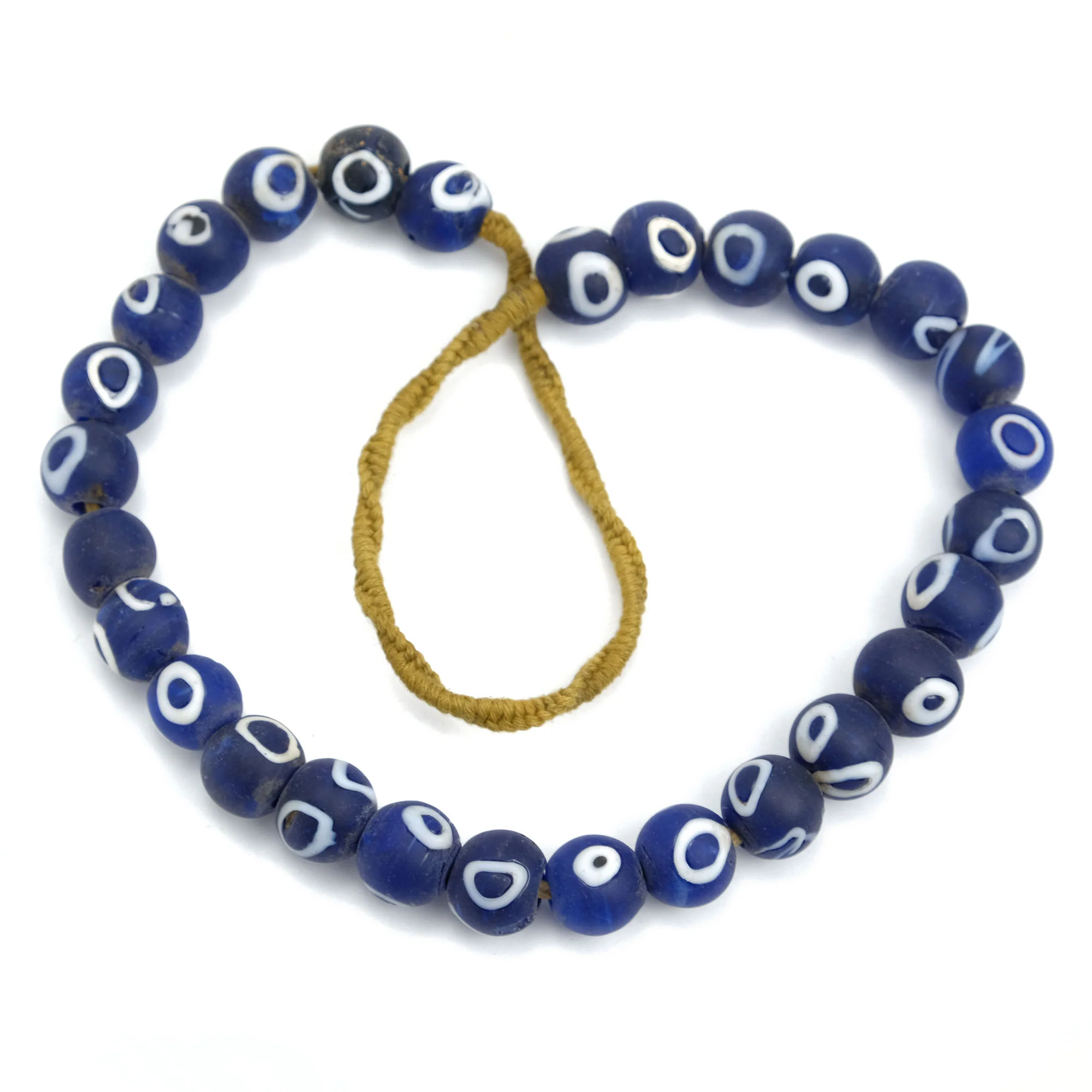Eye Beads Large Recycled Glass Strand / Necklace #30 - Image 2