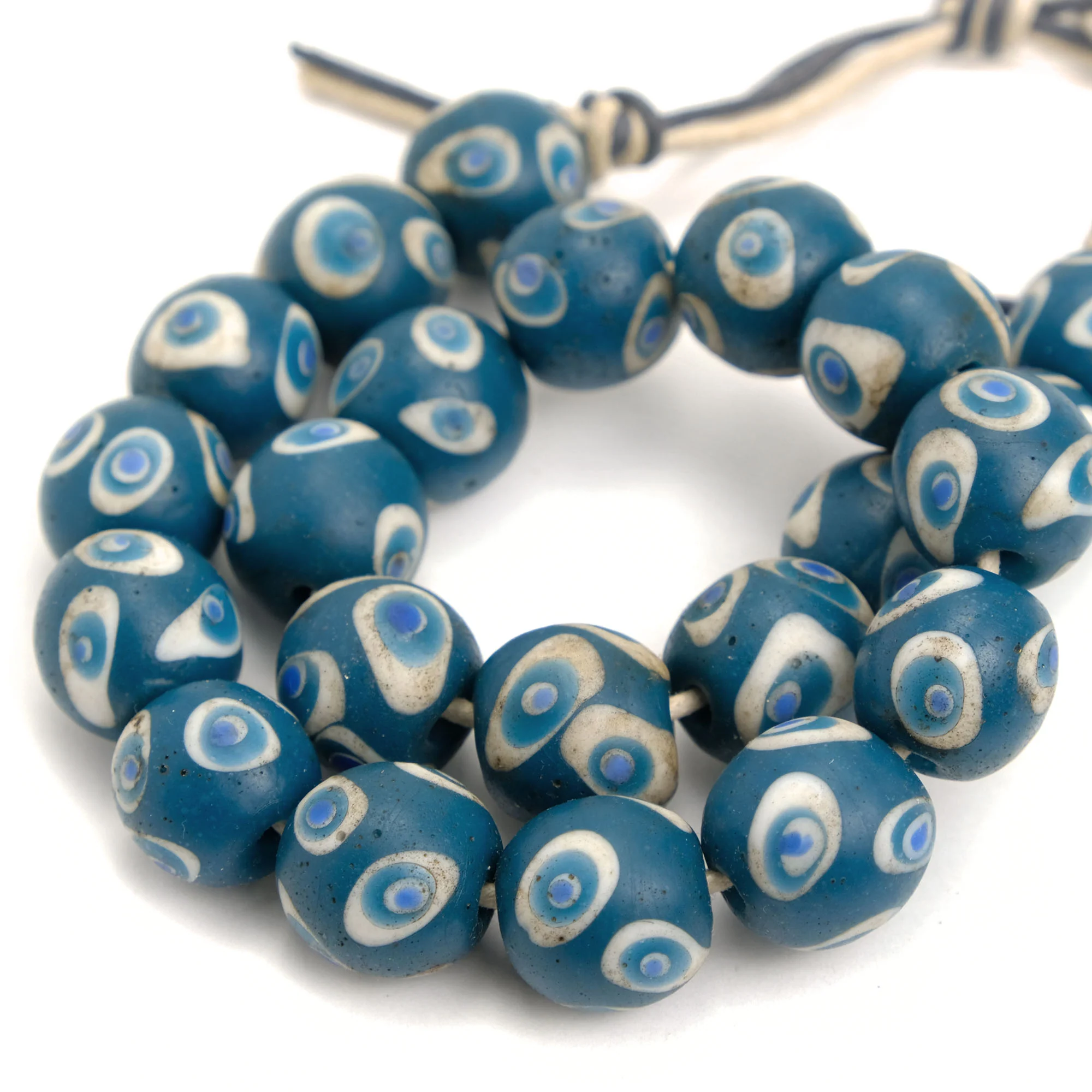 Eye Beads Large Recycled Glass Strand / Necklace #33 - Image 2