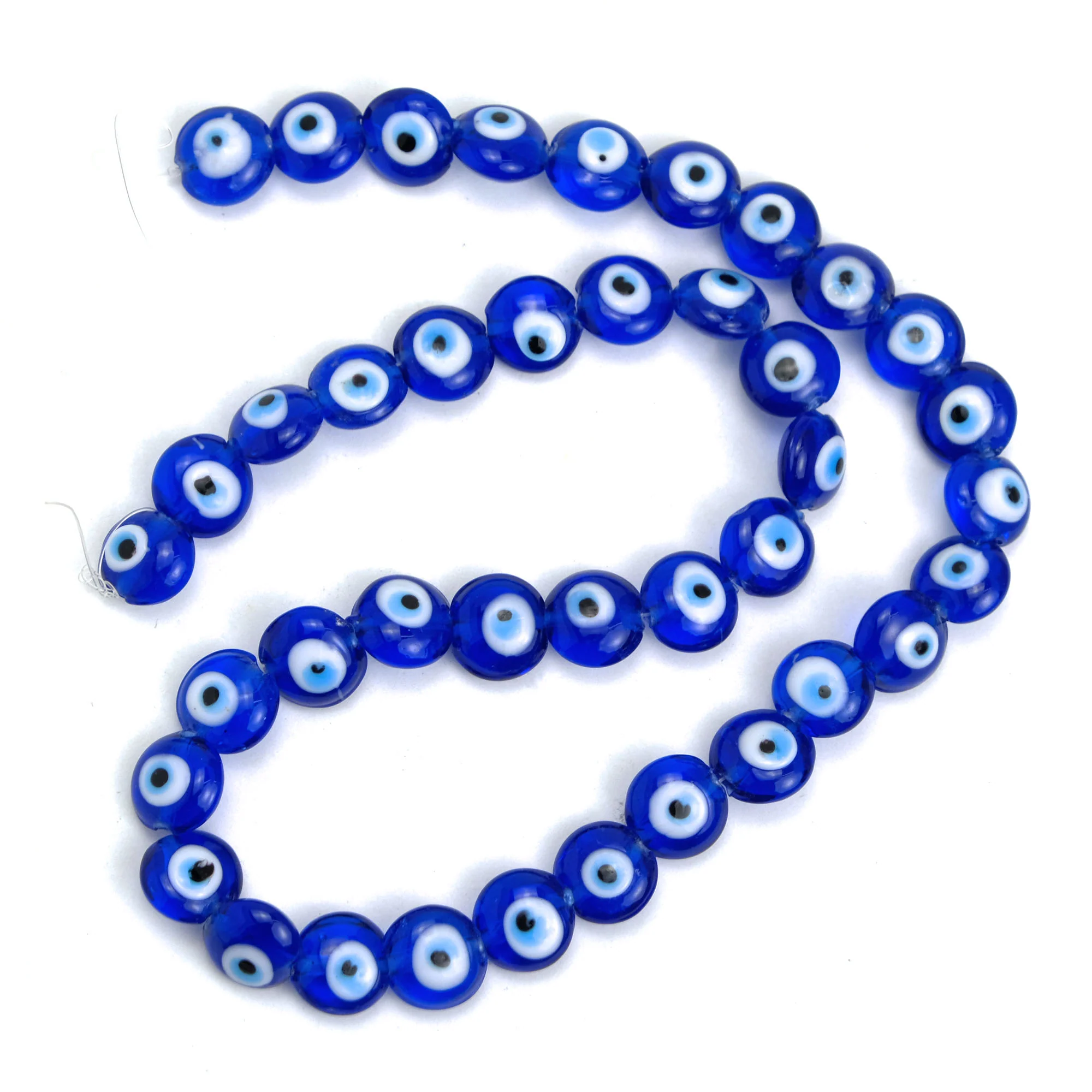 Eye Beads Recycled Glass Strand #37 - Image 2
