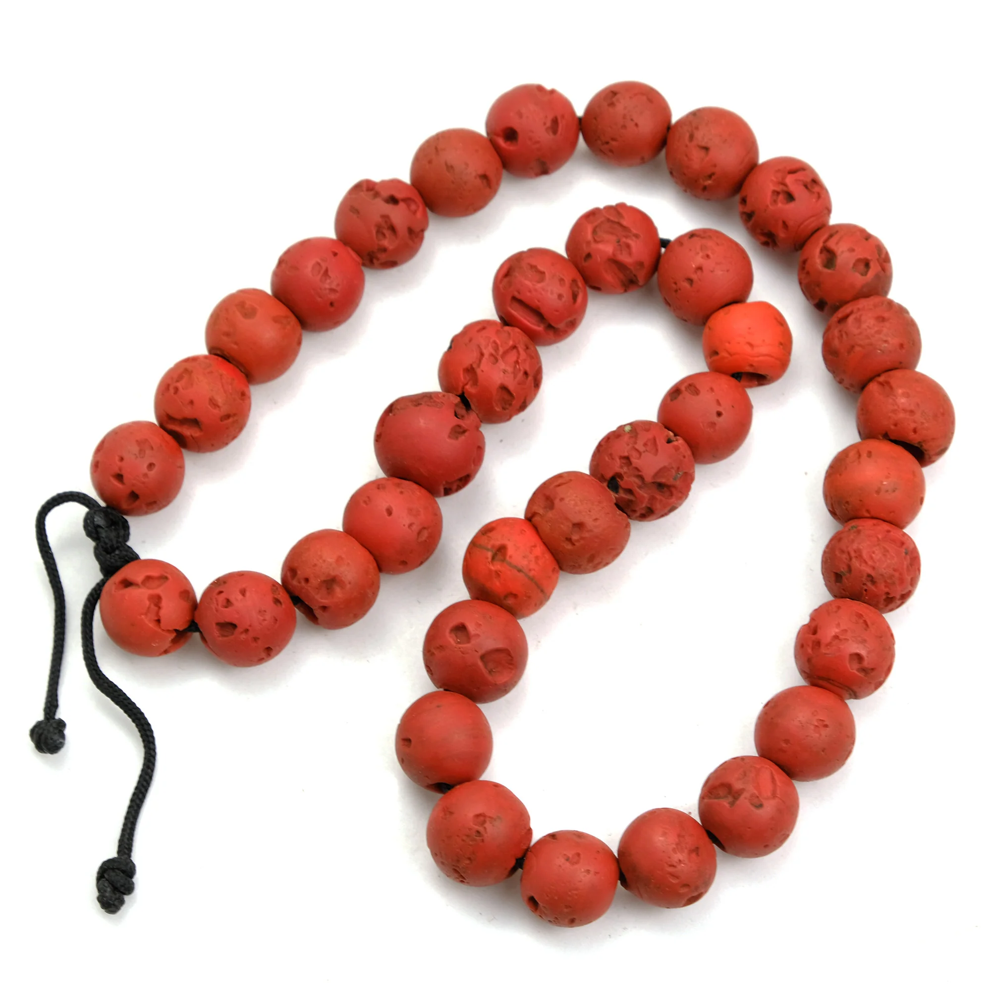 Glass "Coral" Matte Bead Strand / Necklace - Image 2