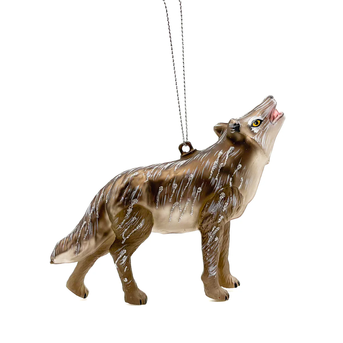 Glass Gray Wolf Ornaments - Image 2