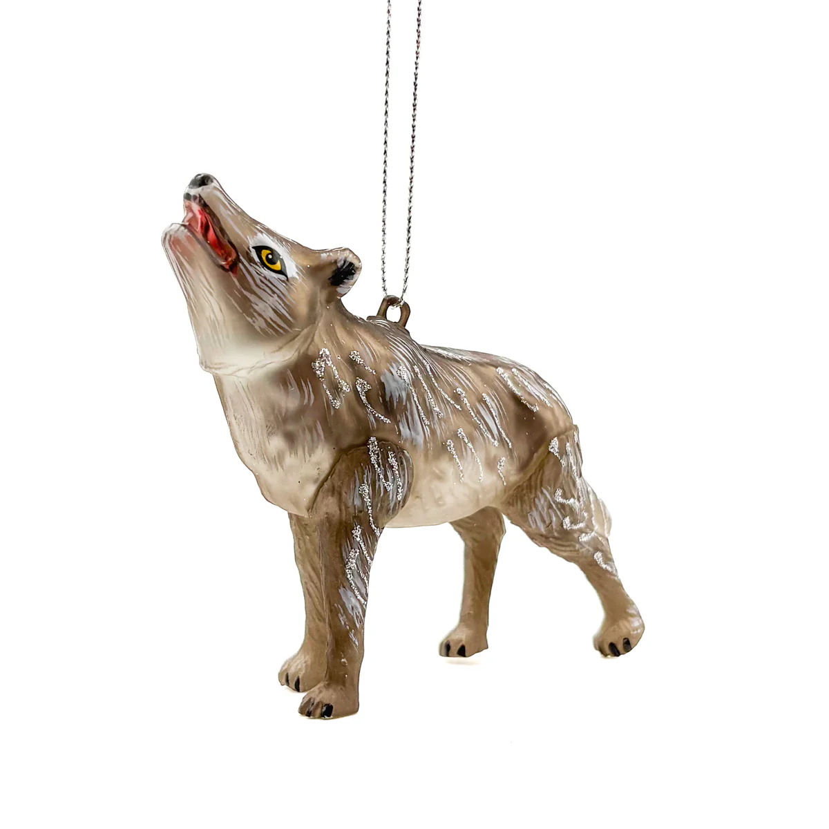 Glass Gray Wolf Ornaments - Image 4