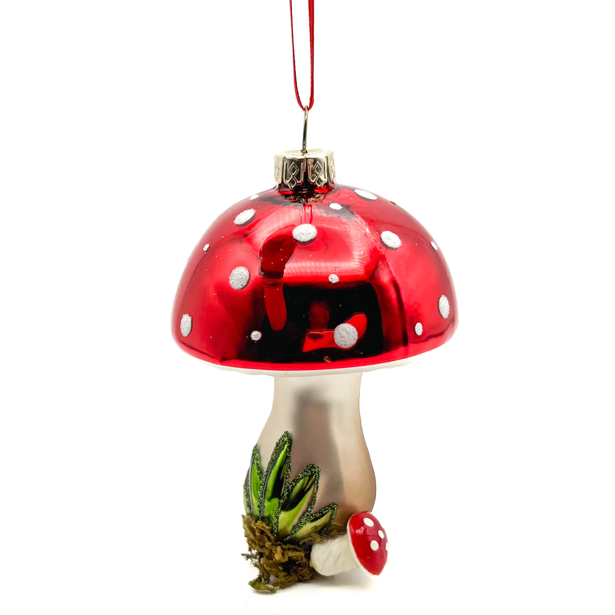 Mushroom Family Glitter Ornaments - Image 6