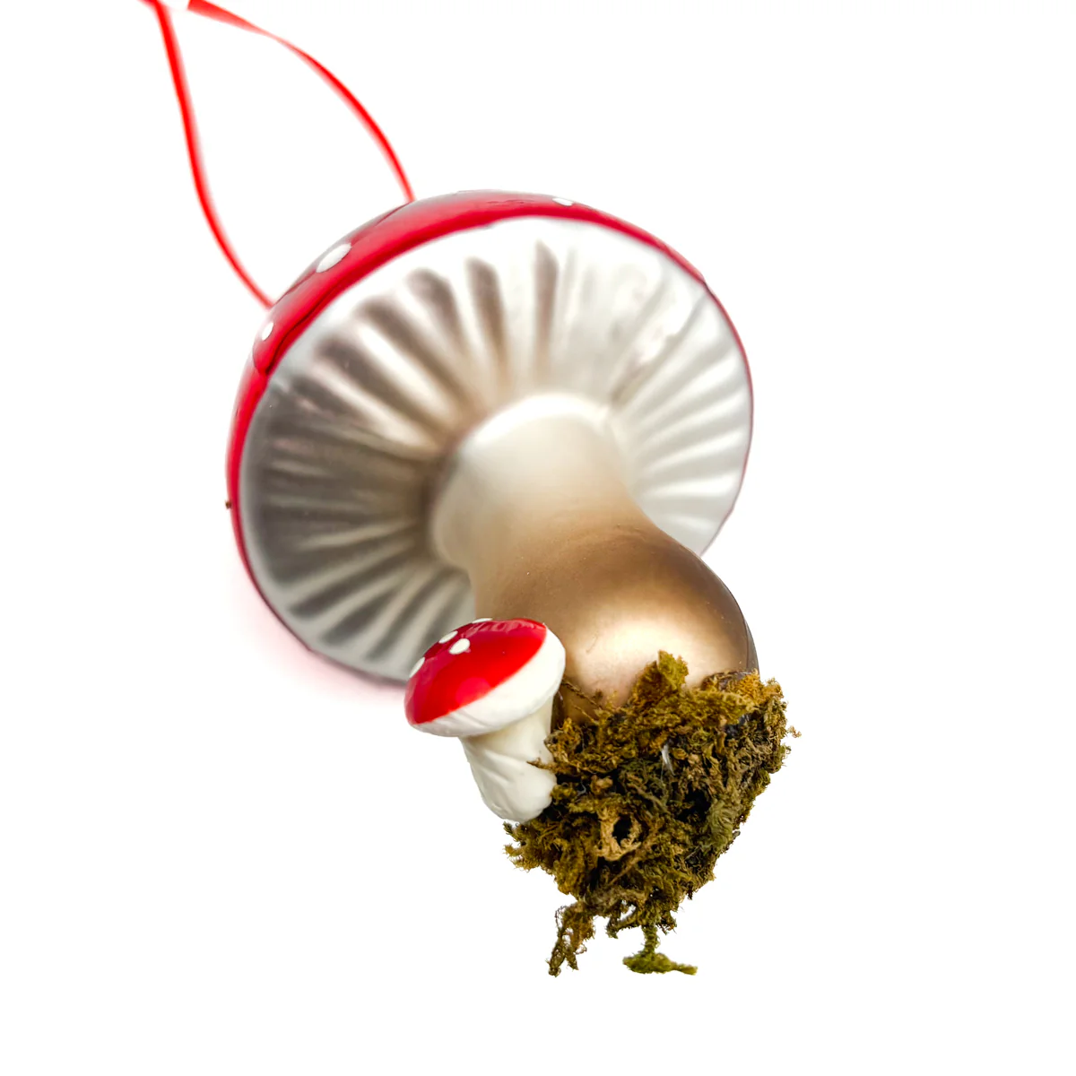 Mushroom Family Glitter Ornaments - Image 9