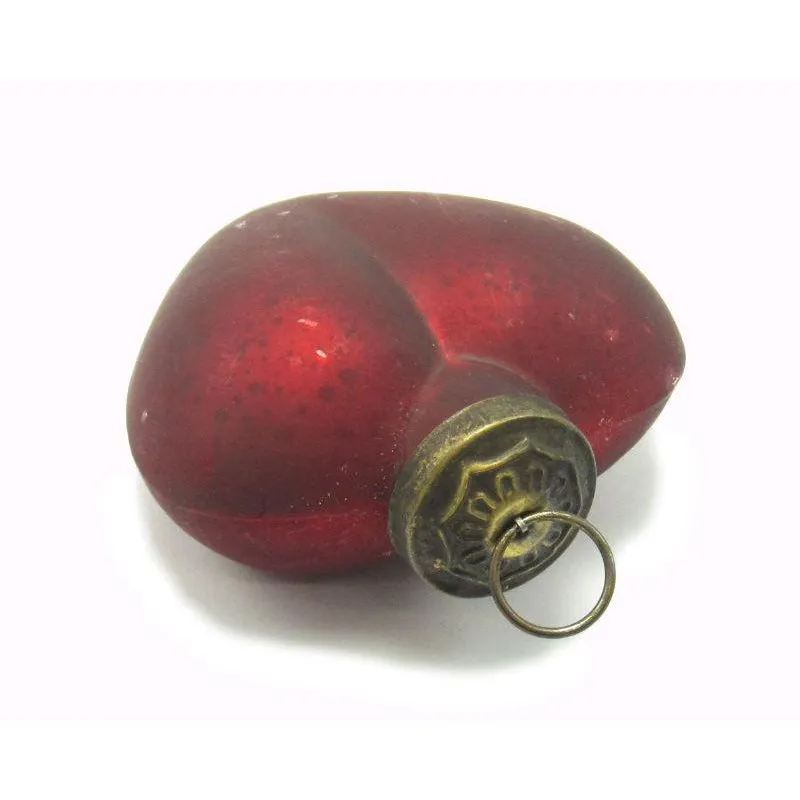 Glass Red Heart Ornament - Image 2
