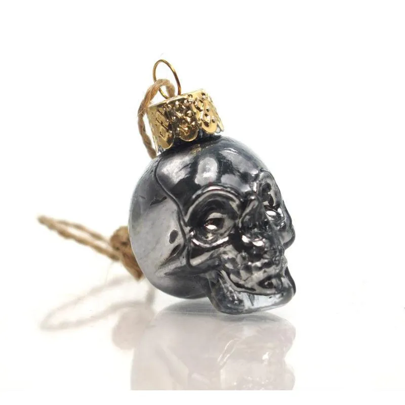 Glass Skull Ornament, Small - Image 4