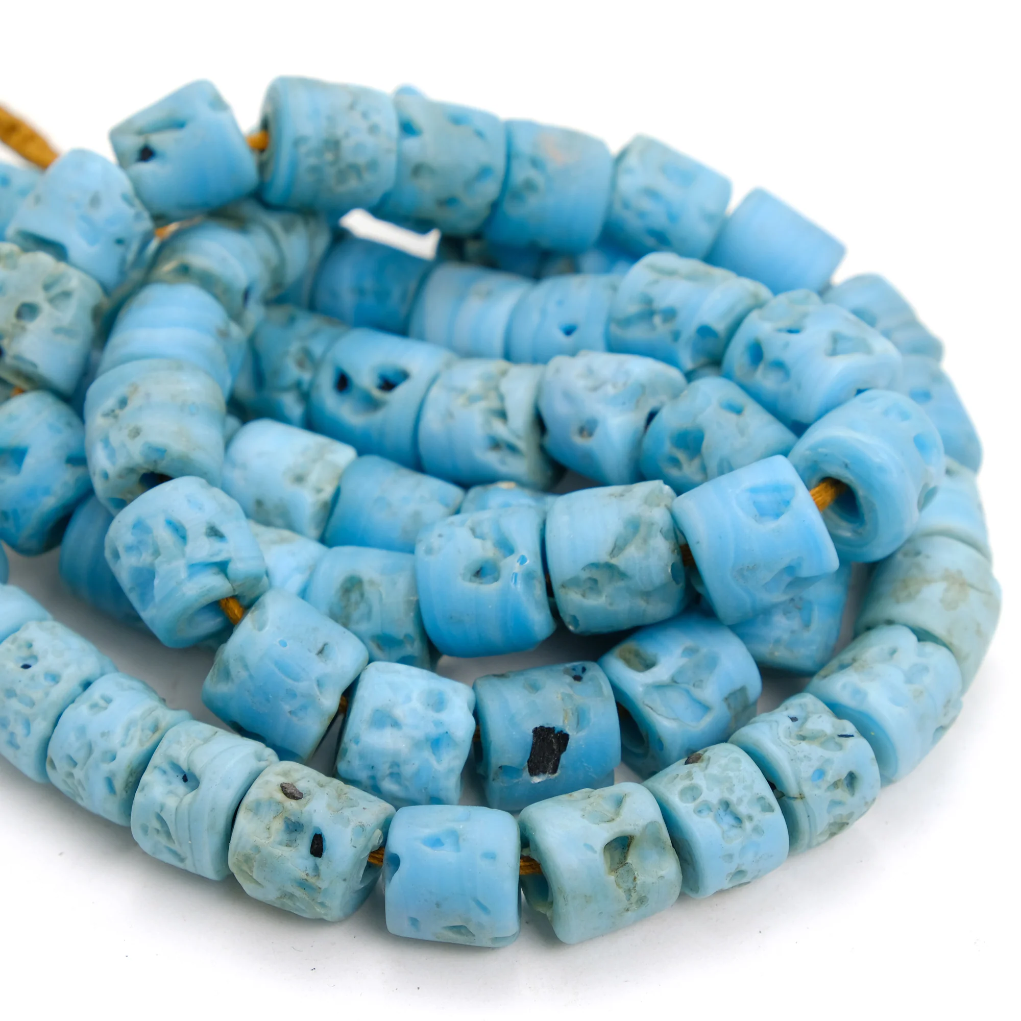 Glass "Turquoise" Strand Matte / Necklace - Image 2