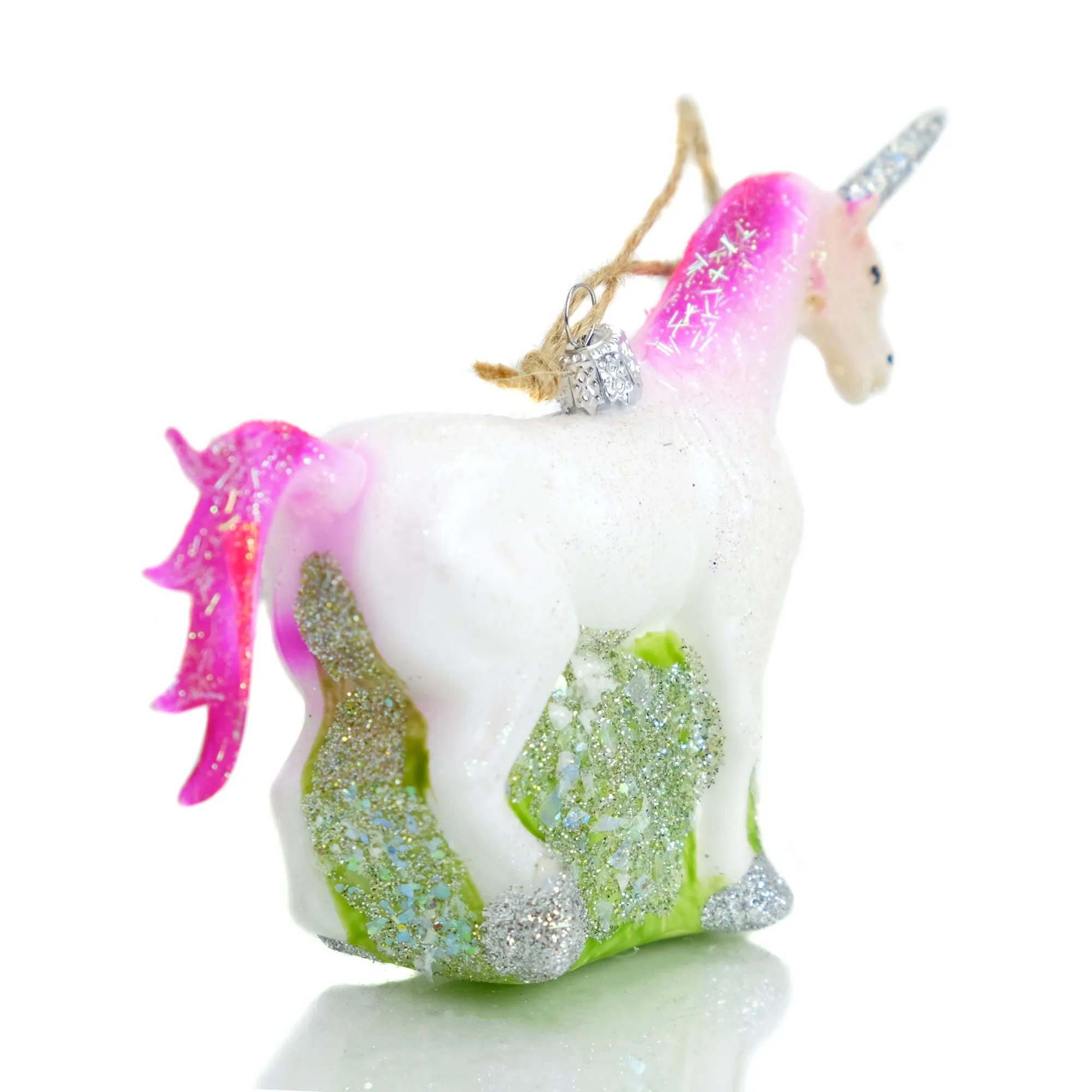 Glittered Unicorn Ornament - Image 2