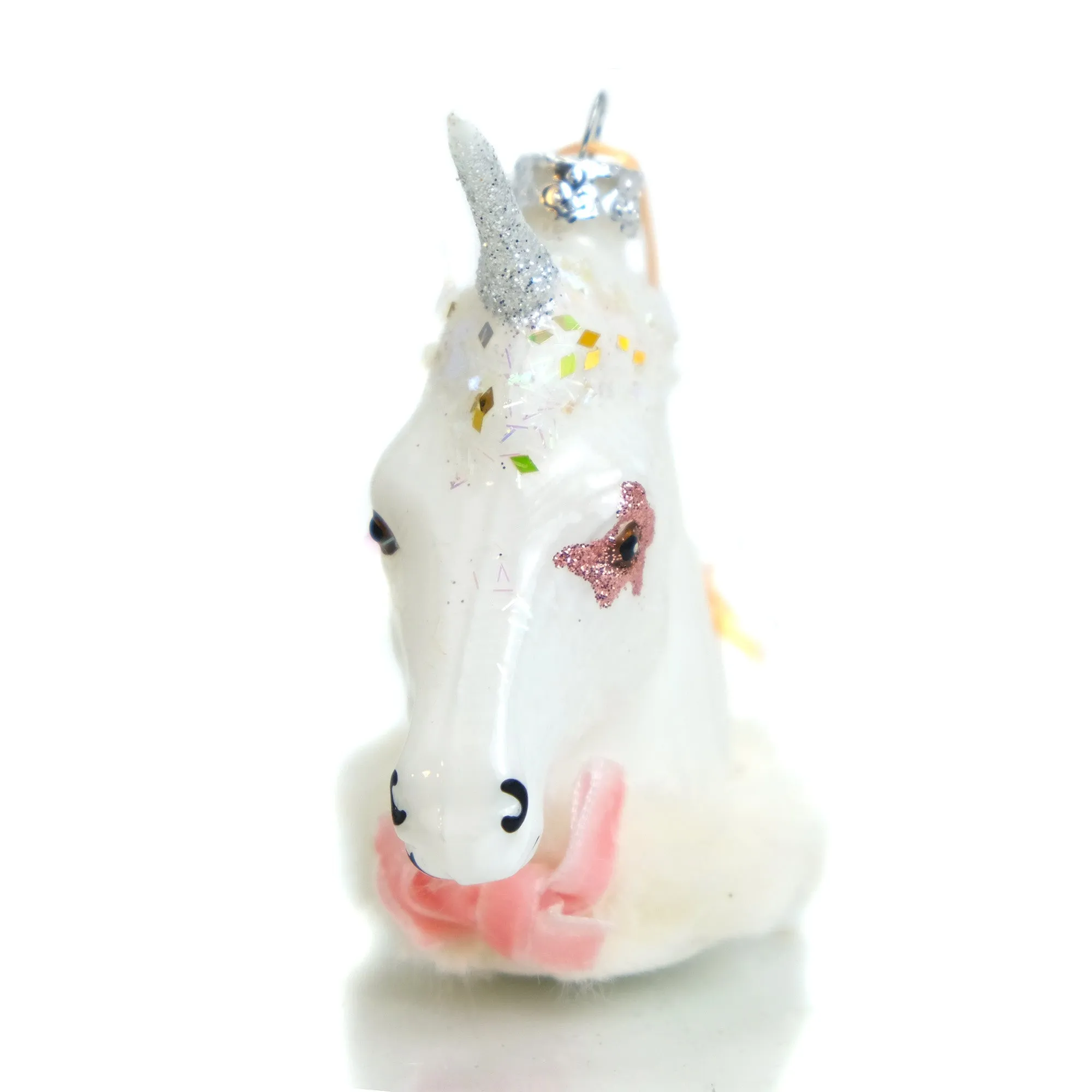 Glittered Unicorn Ornament - Image 2