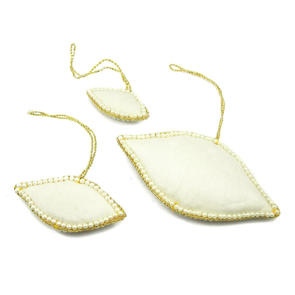 Gold Eye Beaded Fabric Ornament - Image 5